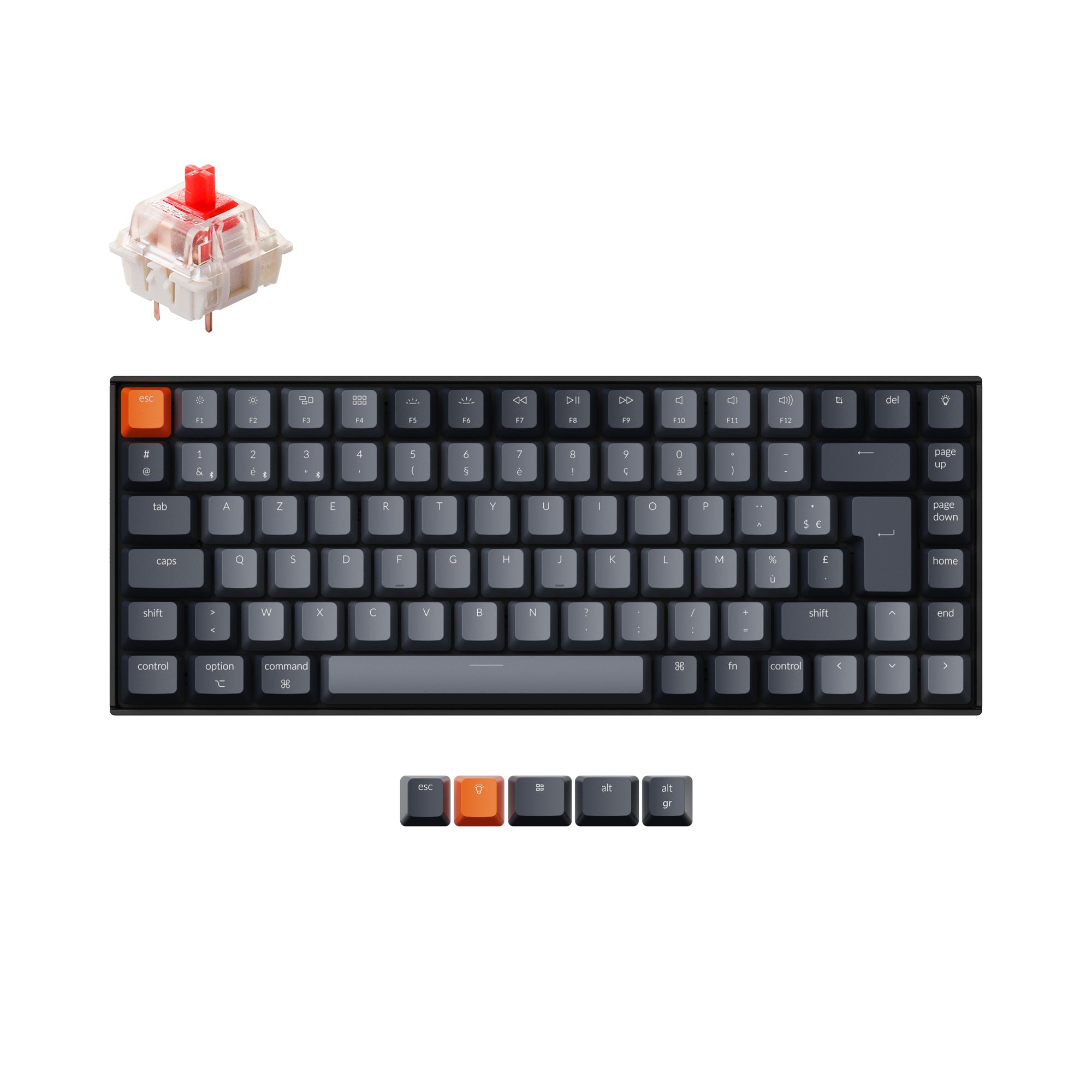 keychron-k2-version-2-clavier-m-canique-sans-fil-azerty-france-iso-fr-75 image 1