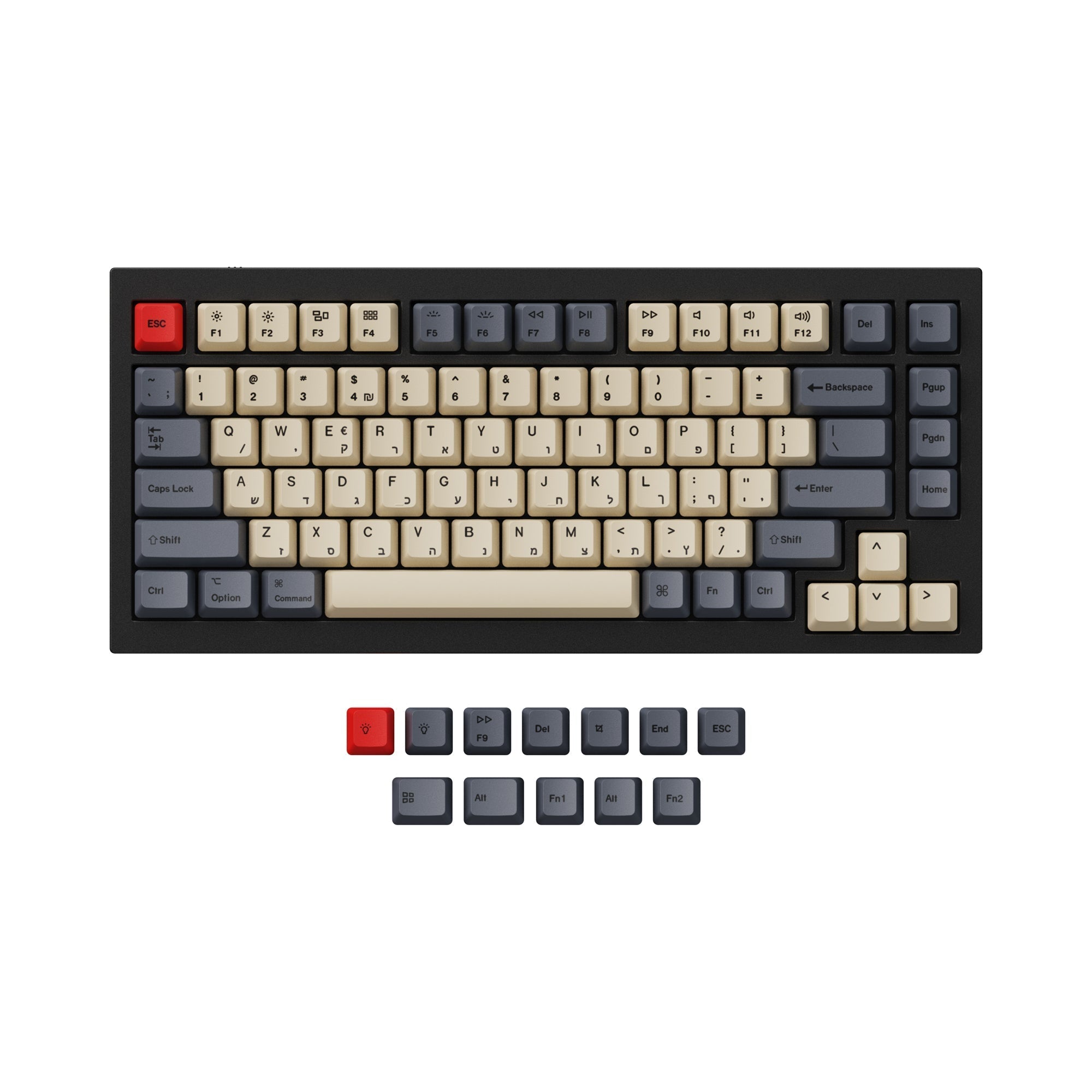 keychron-set-de-touches-oem-pbt-teint-carbon-pour-q1-q2-k2-iso-et-ansi image 4