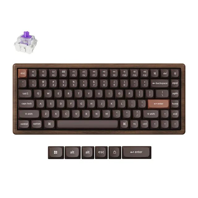 keychron-k2-he-all-wood-special-edition-clavier-magn-tique-sans-fil-75-en-bois image 1