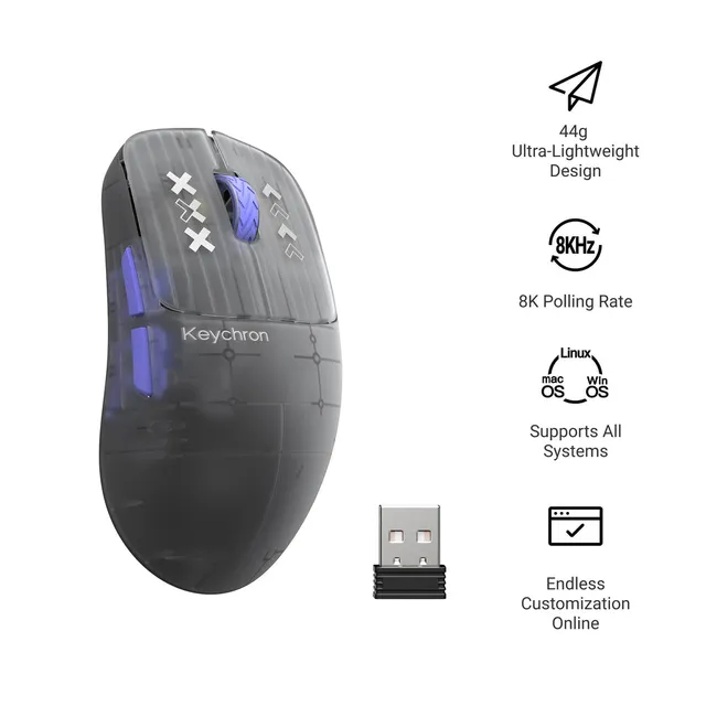 keychron-g3-souris-sans-fil-ultra-l-g-re-44g-capteur-pixart-3950-8k image 1