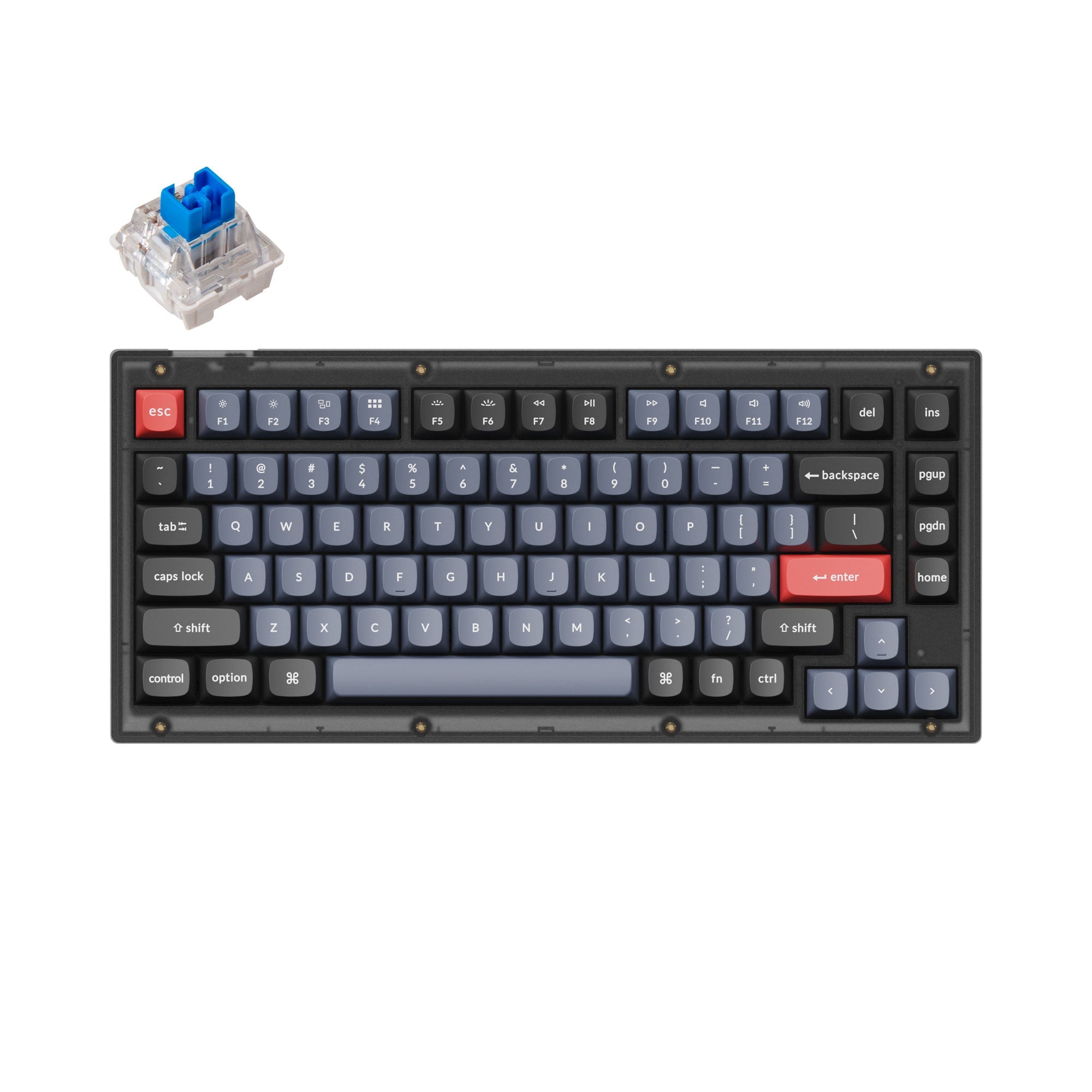 keychron-v1-qmk-clavier-m-canique-custom-filaire-75-ansi-us image 2