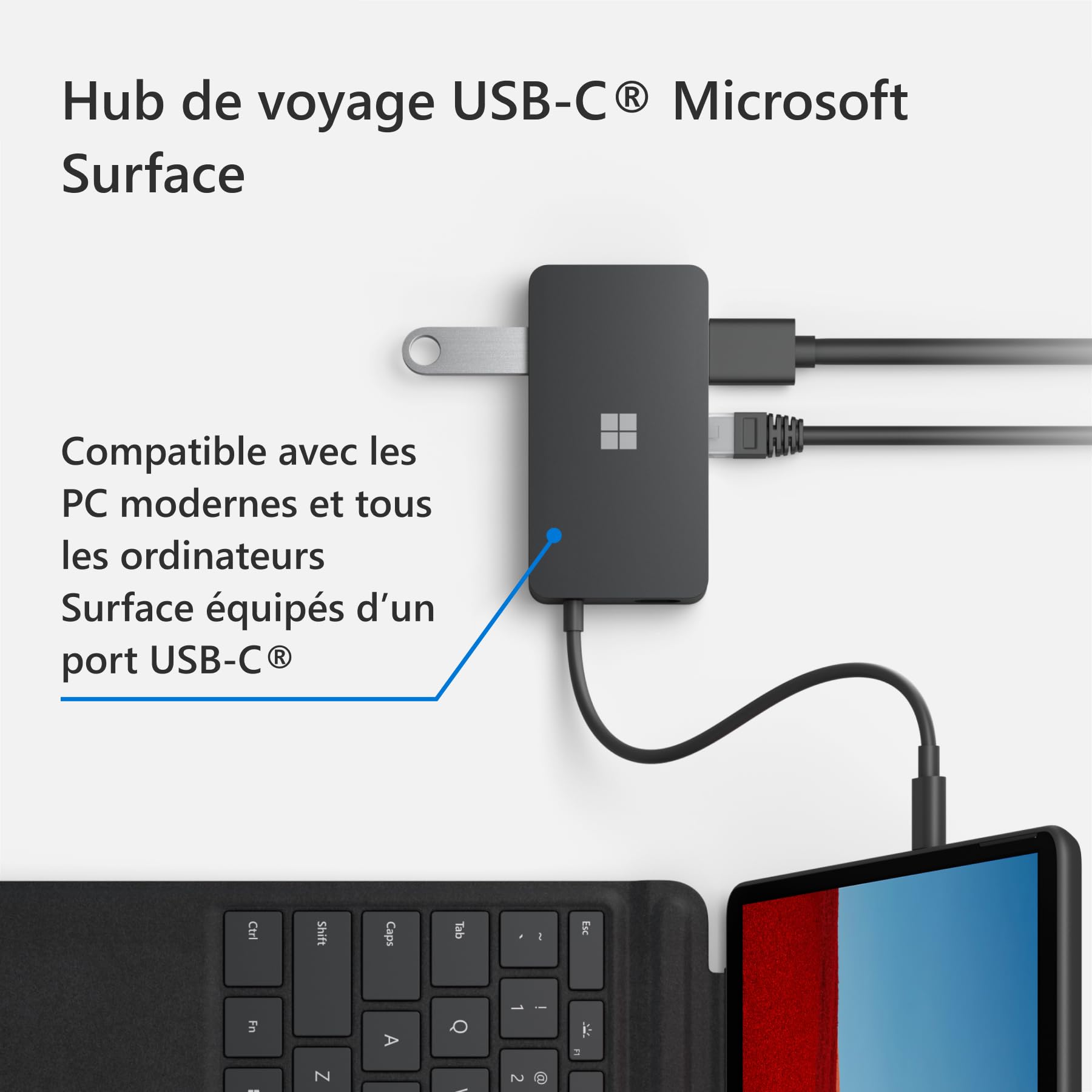 microsoft-surface-usb-c-travel-hub-adaptateur-multiport-5-en-1 image 7