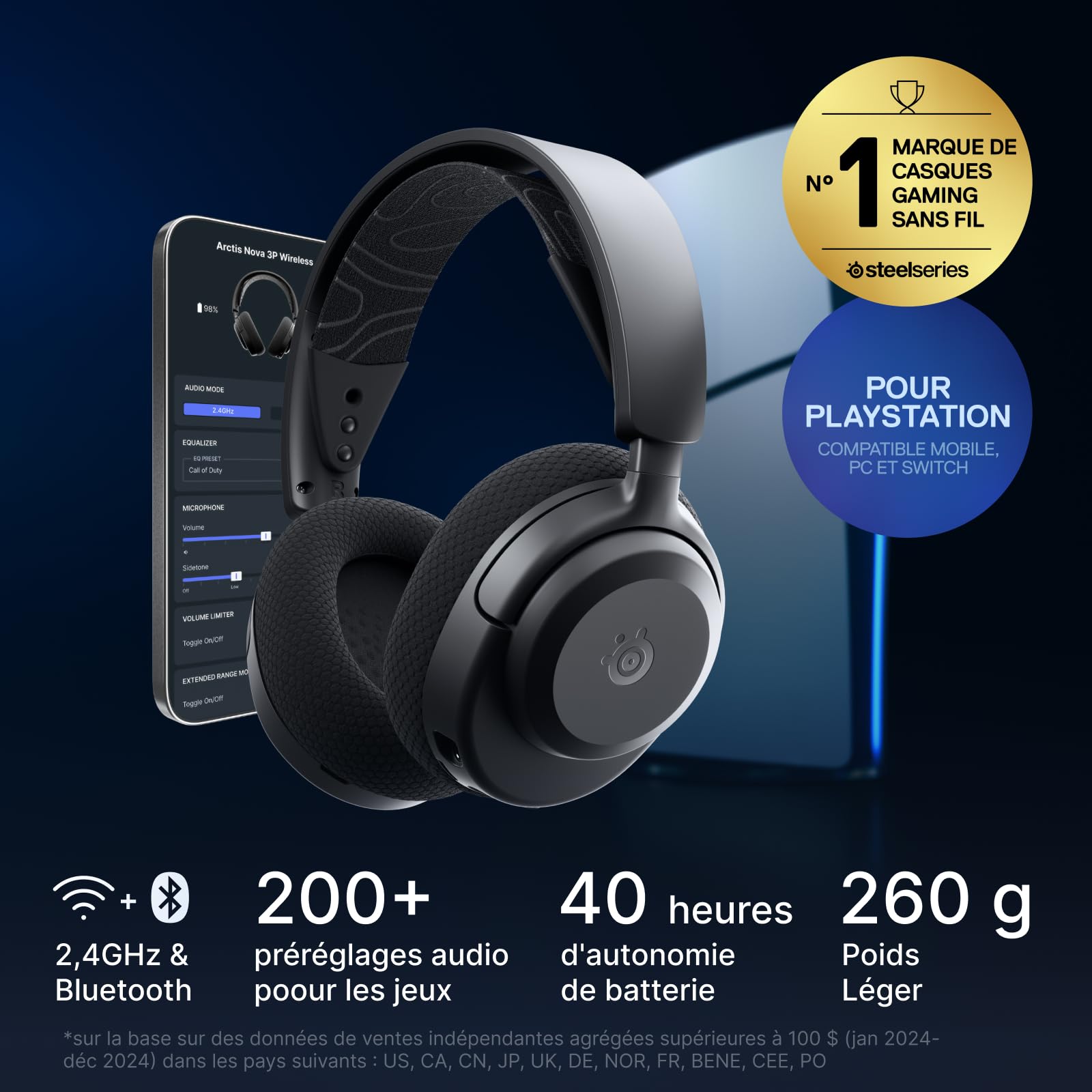 steelseries-arctis-nova-3p-wireless-casque-gaming-noir image 2