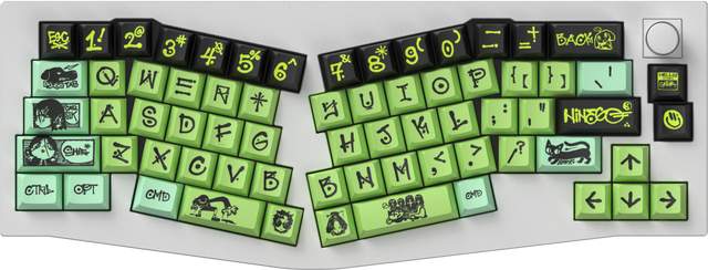 keychron-x-ninego-set-de-keycaps-pbt-cherry-dye-sub-140-touches image 3