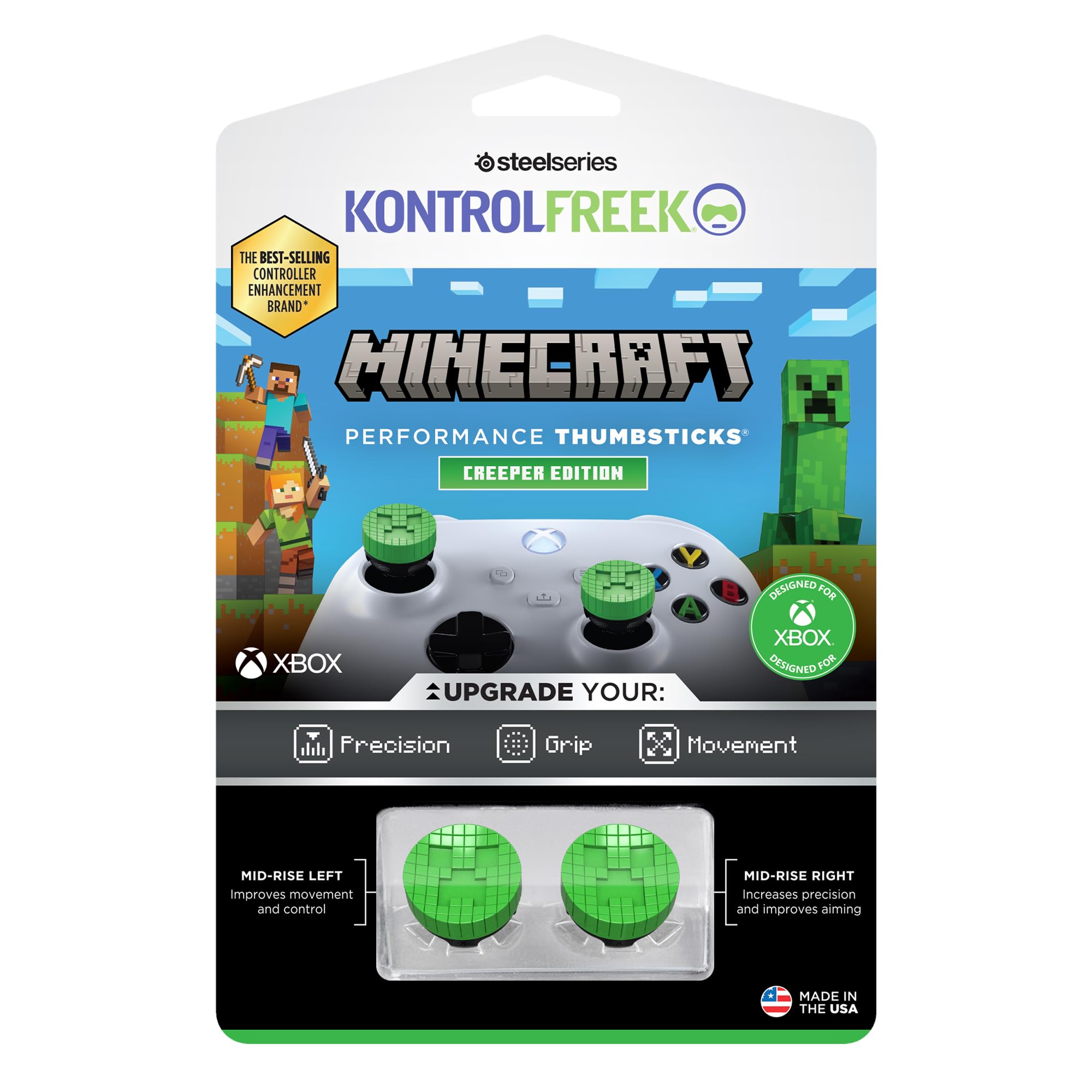 kontrolfreek-minecraft-creeper-edition-grips-xbox-2x-mid-rise-6-5mm image 6
