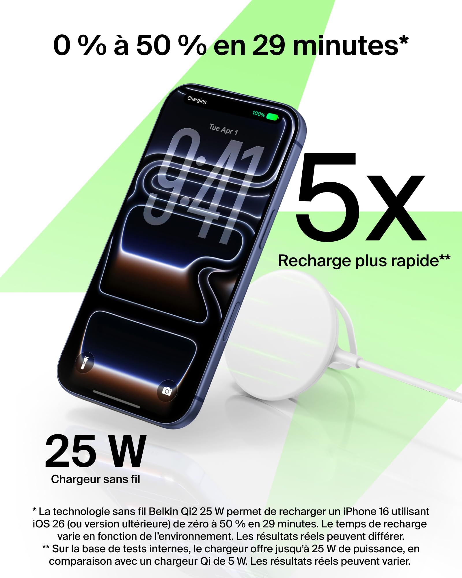 belkin-ultracharge-chargeur-magn-tique-qi2-25w-avec-b-quille-et-c-ble-2-m-blanc image 3