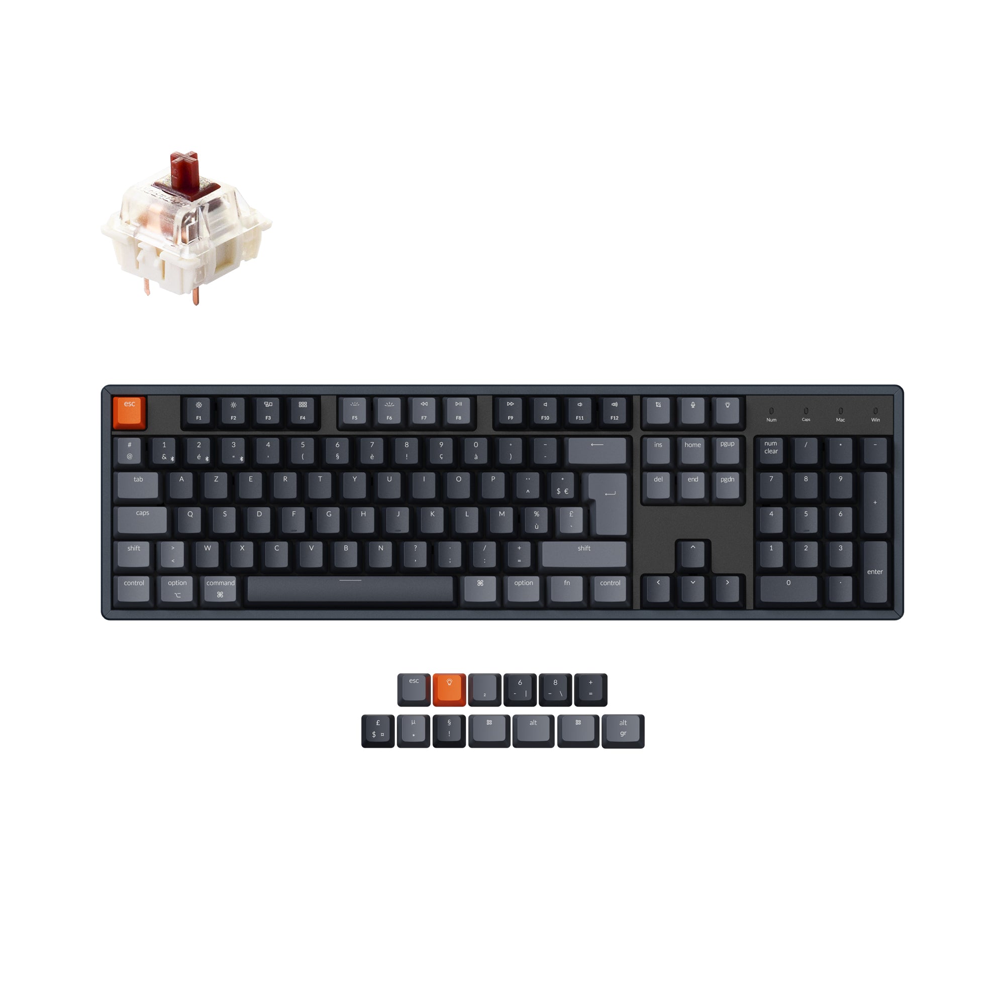 keychron-k10-clavier-m-canique-sans-fil-100-azerty-france-iso-fr image 4