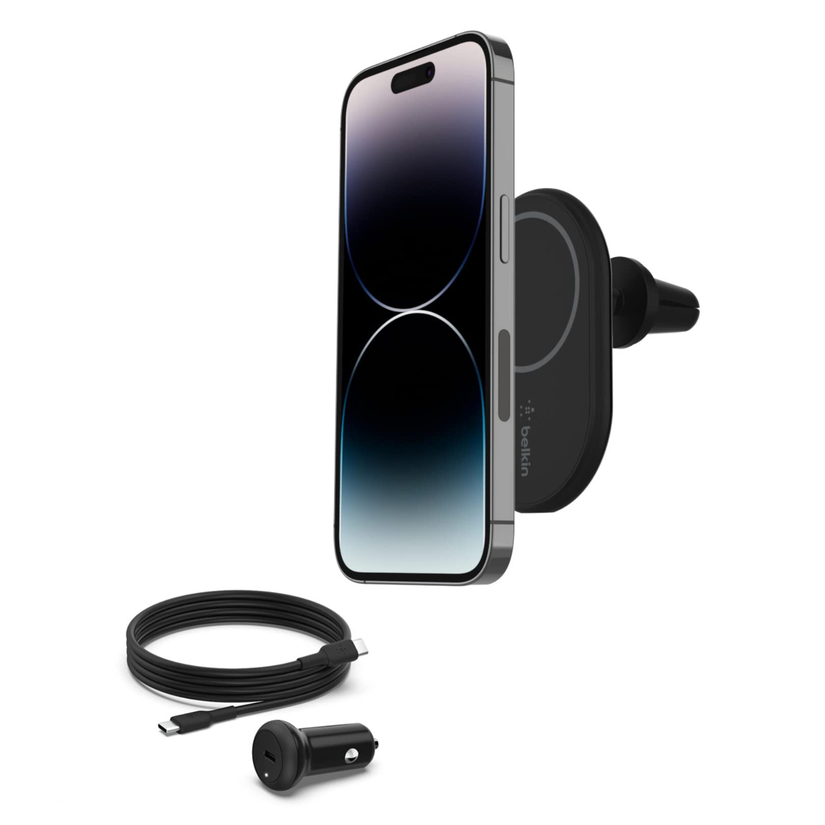 belkin-boostcharge-chargeur-voiture-magn-tique-magsafe-10w-avec-c-ble-et-chargeu image 1