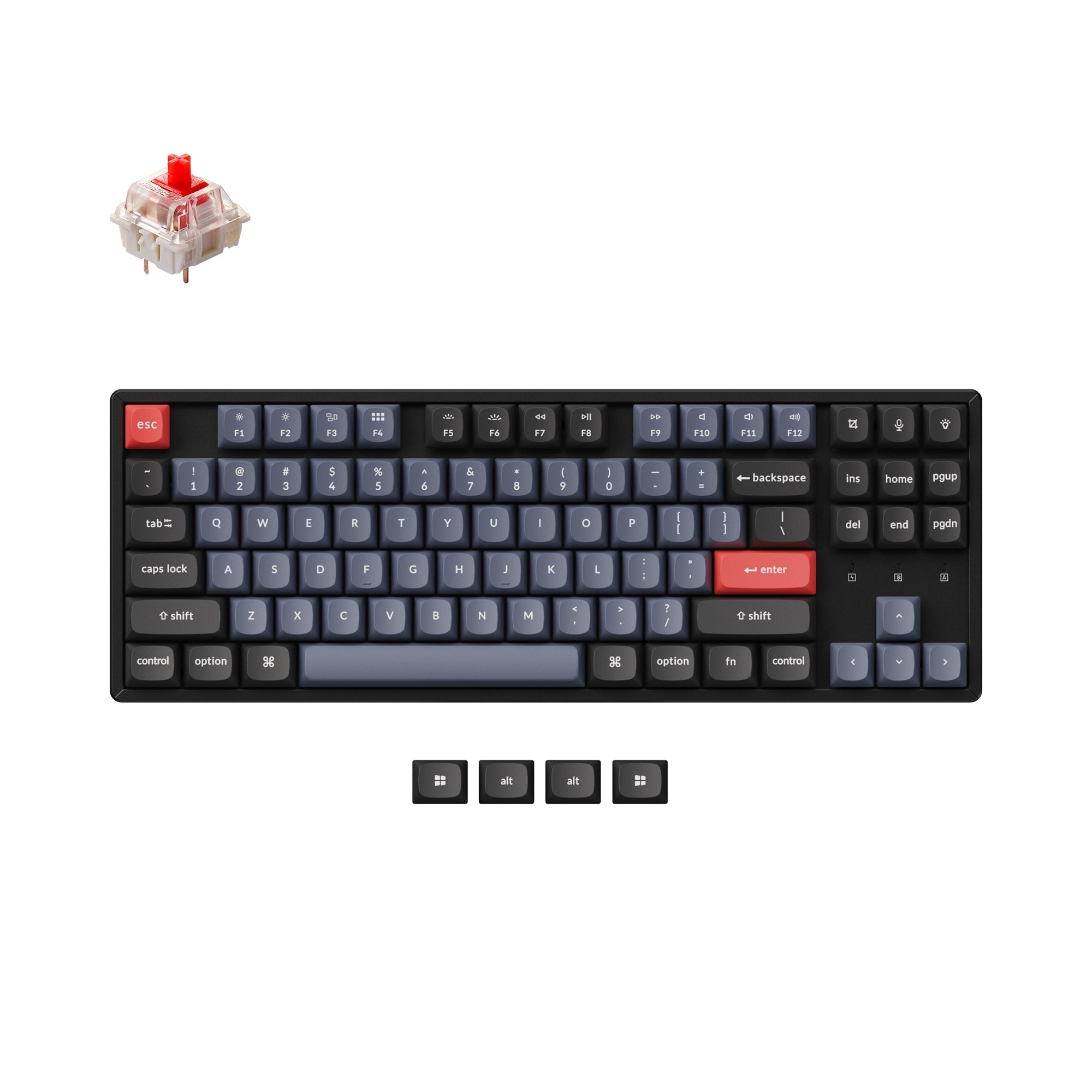 keychron-k8-pro-clavier-m-canique-sans-fil-80-tkl-qmk-via-us-ansi image 4