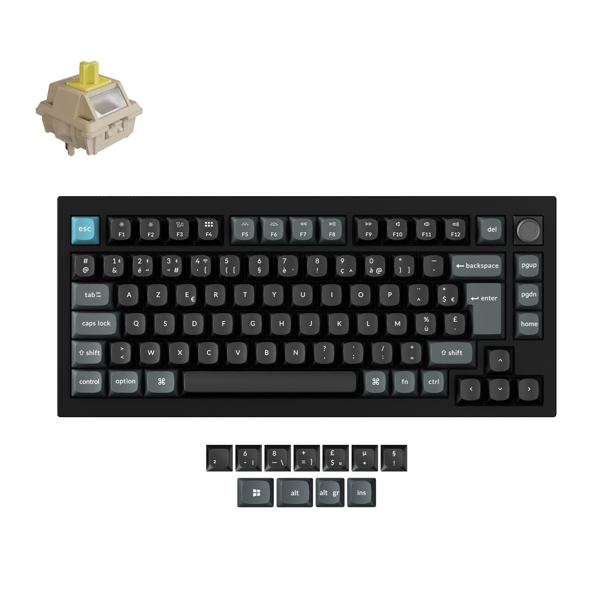 keychron-q1-ultra-8k-clavier-m-canique-custom-sans-fil-75-iso image 6