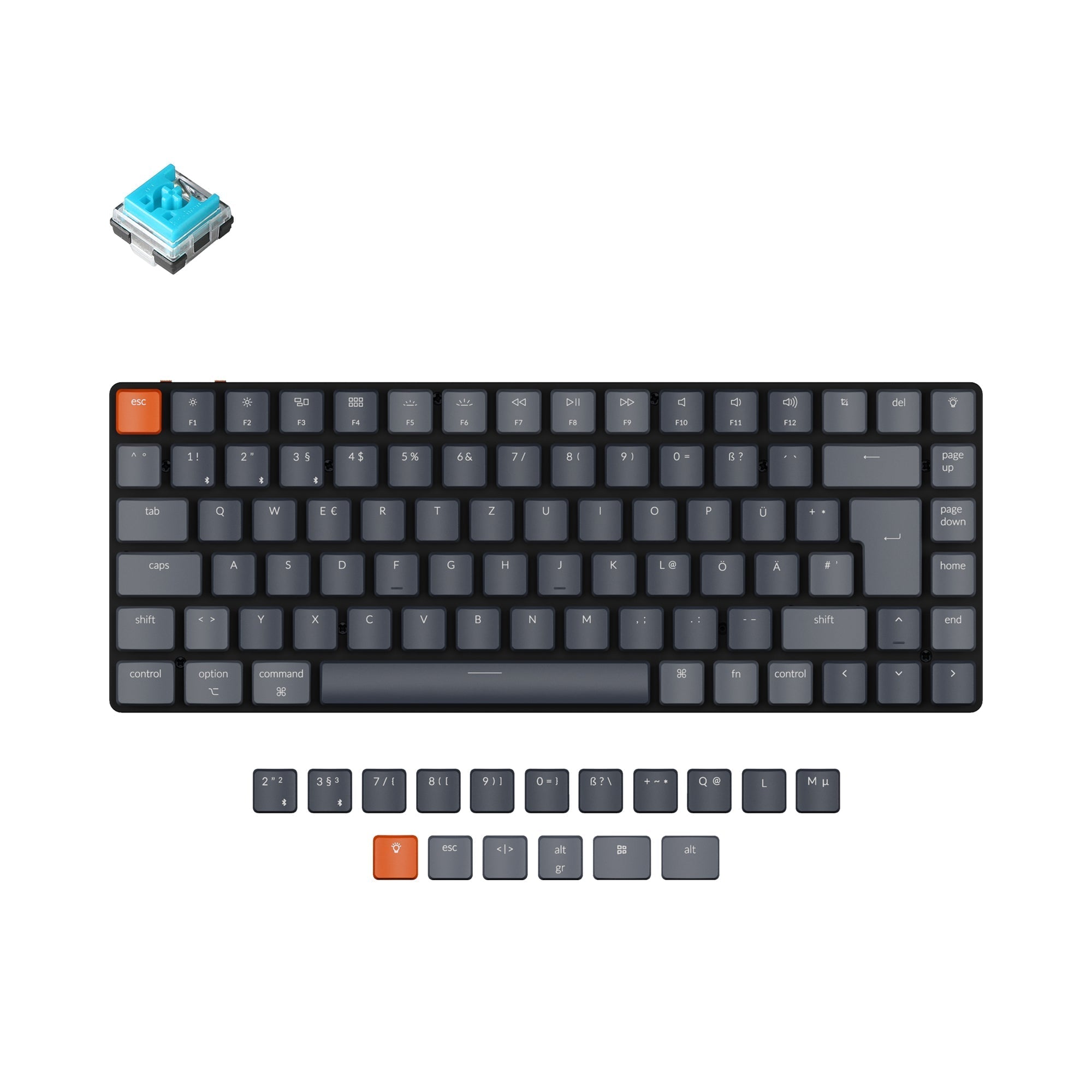 keychron-k3-version-2-ultra-slim-wireless-mechanical-keyboard-iso-de-allemand image 5