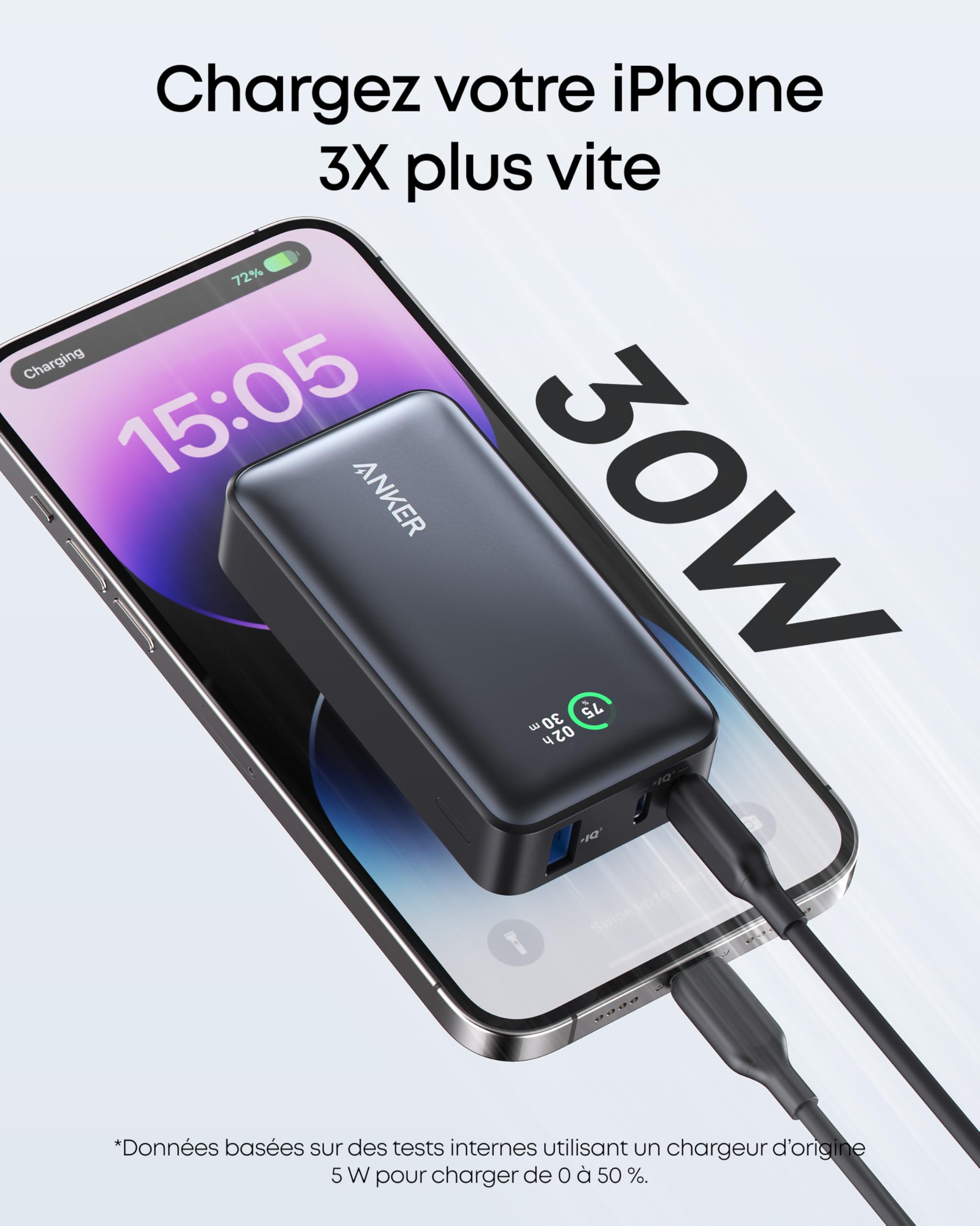 anker-533-batterie-externe-10000-mah-pd-30w-power-bank-c-ble-usb-c-int-gr-noir image 3