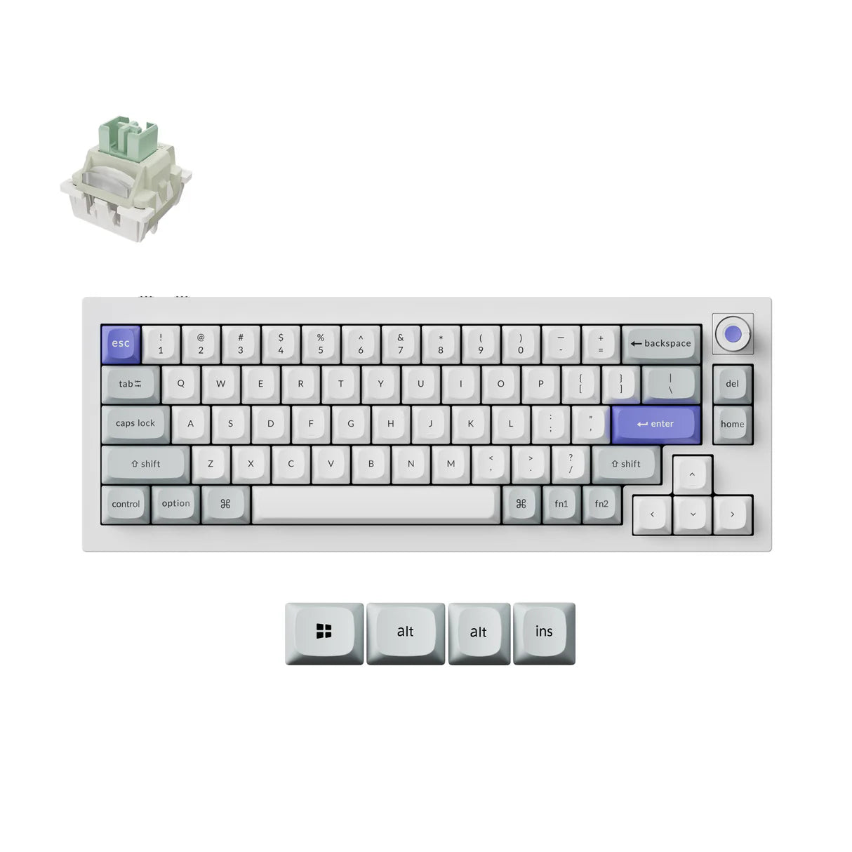 keychron-q2-he-8k-clavier-m-canique-filaire-65-switch-magn-tique-lime image 2