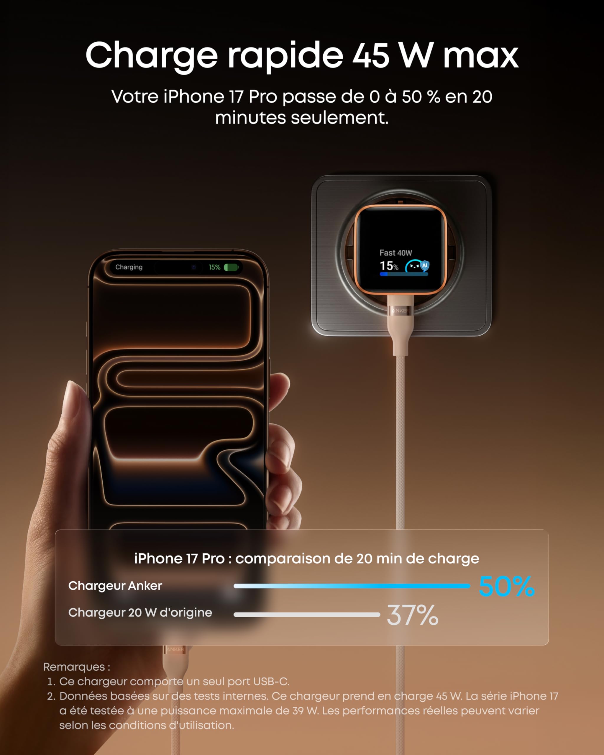 anker-nano-chargeur-usb-c-45w-cran-intelligent image 3