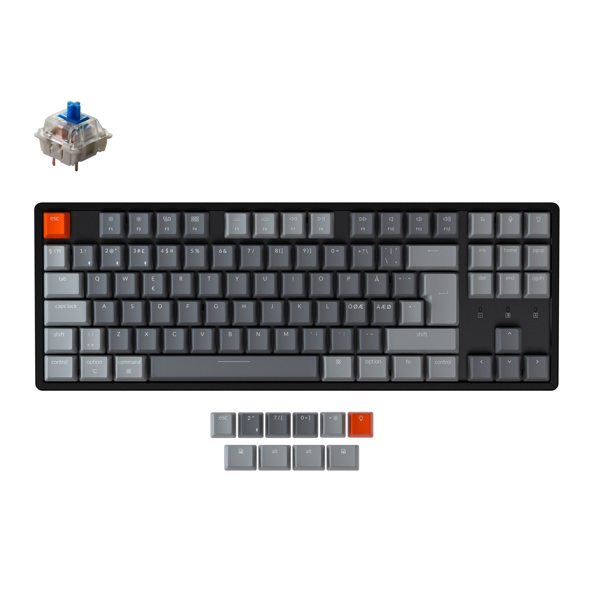 keychron-k8-clavier-m-canique-sans-fil-tenkeyless-nordic-iso image 2