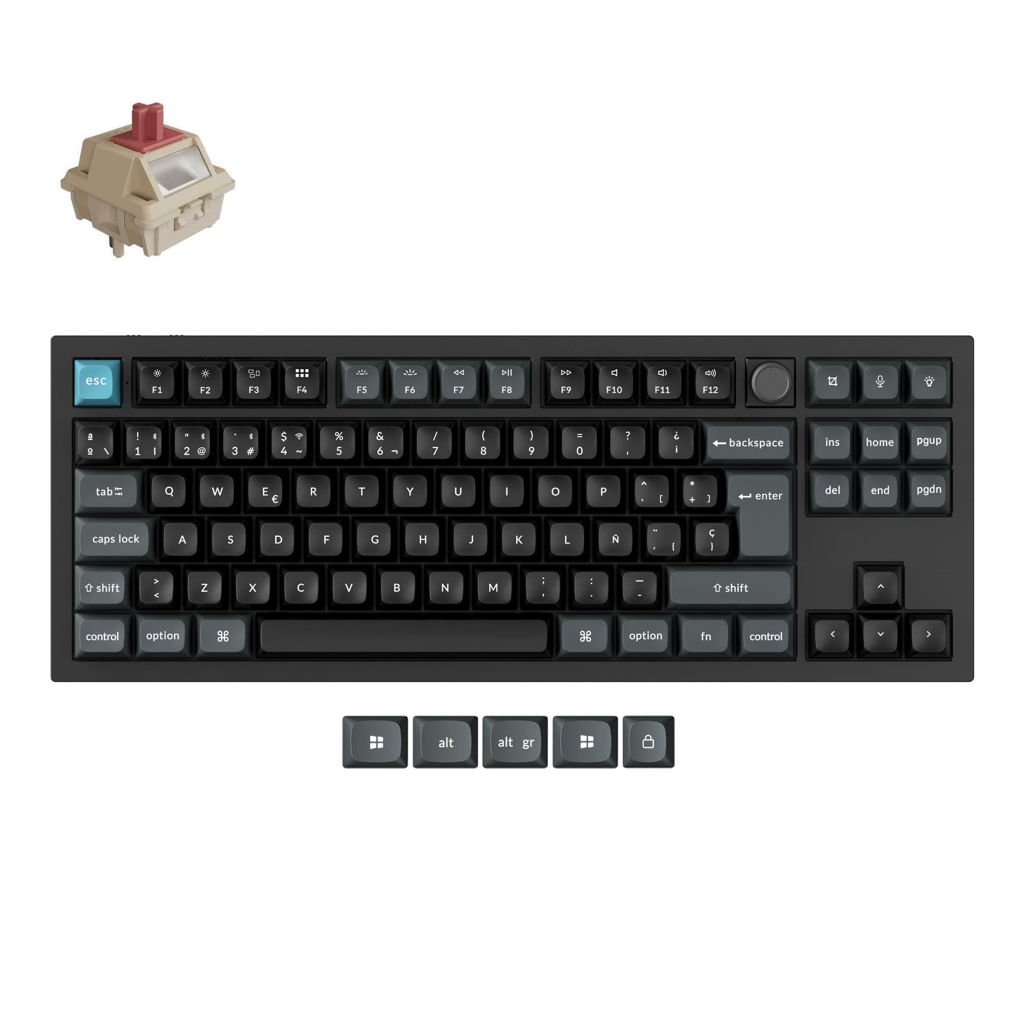 keychron-q3-ultra-8k-clavier-m-canique-custom-sans-fil-80-iso-fr image 1