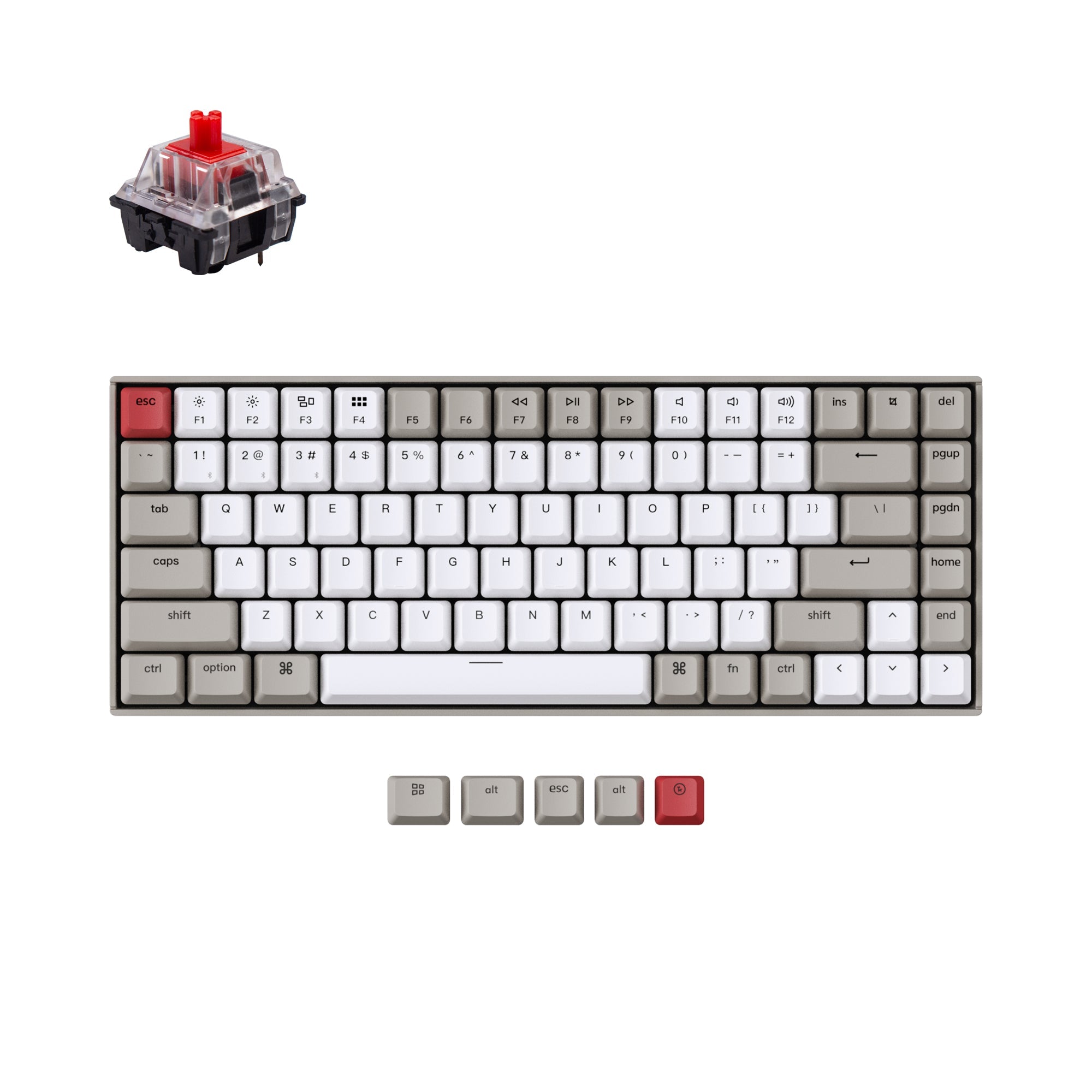 keychron-k2-non-r-tro-clair-clavier-m-canique-sans-fil-us-ansi-75 image 1