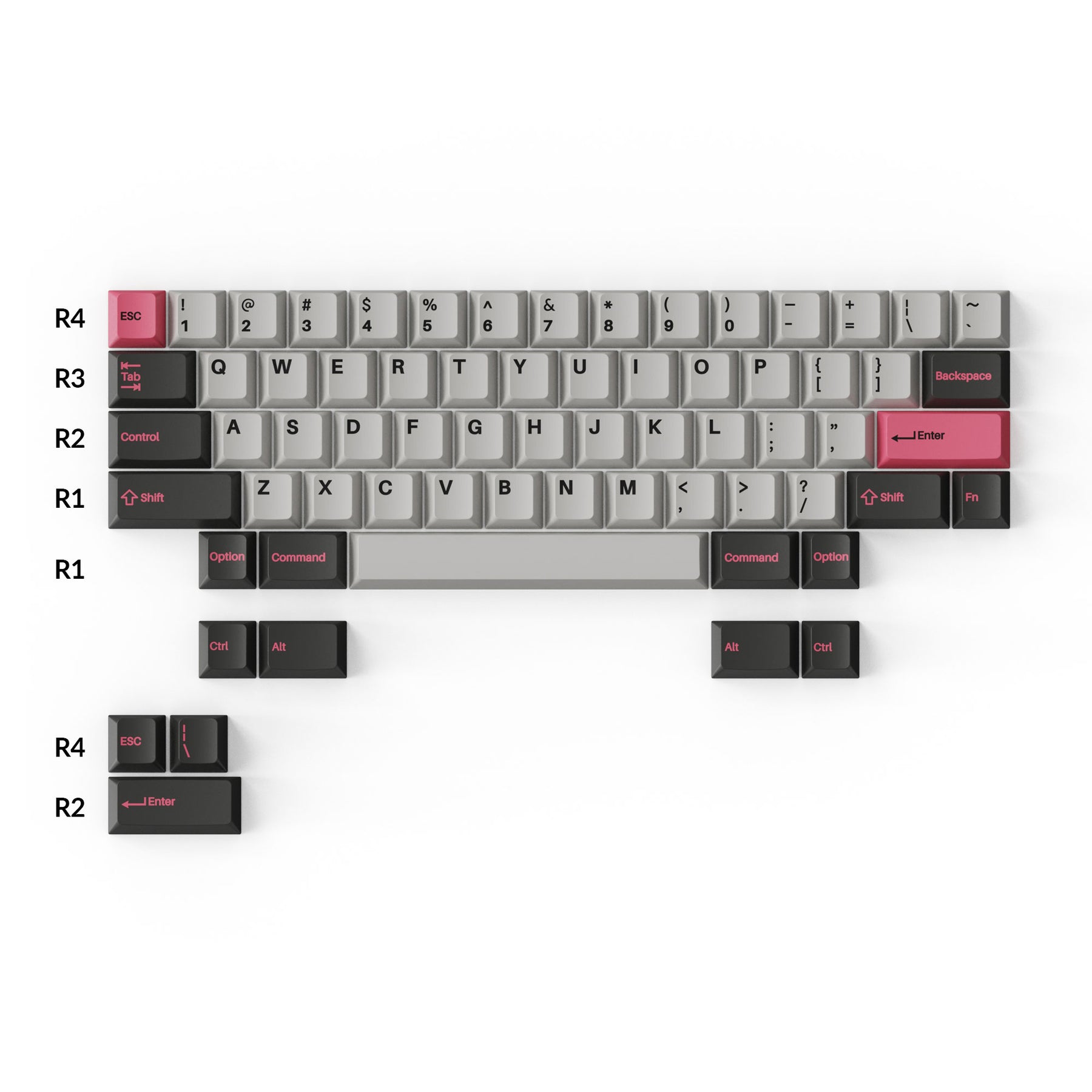 keychron-cherry-profile-double-shot-pbt-full-set-keycaps-dolch-pink image 3
