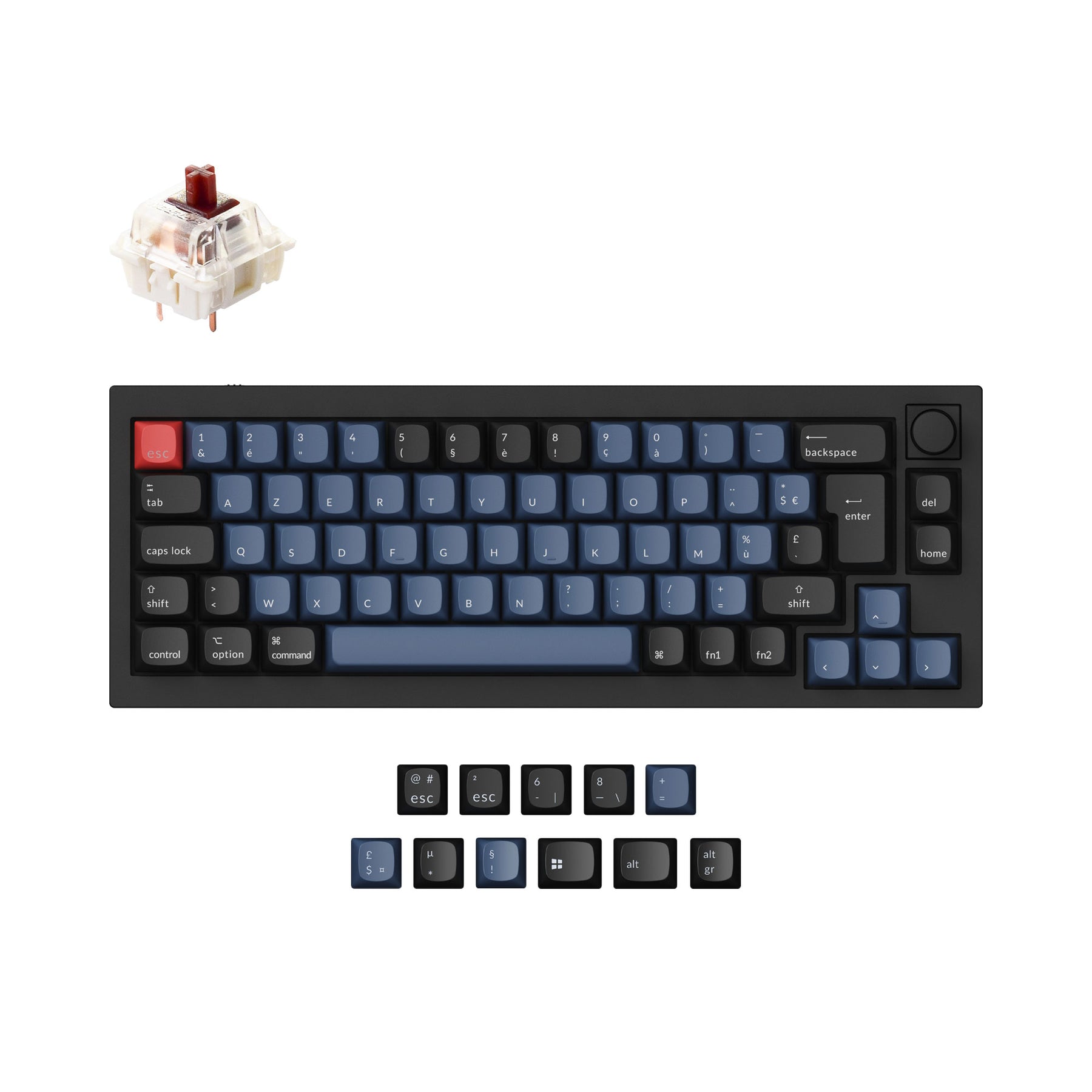 keychron-q2-qmk-custom-clavier-m-canique-iso-avec-molette-gateron-g-pro image 2