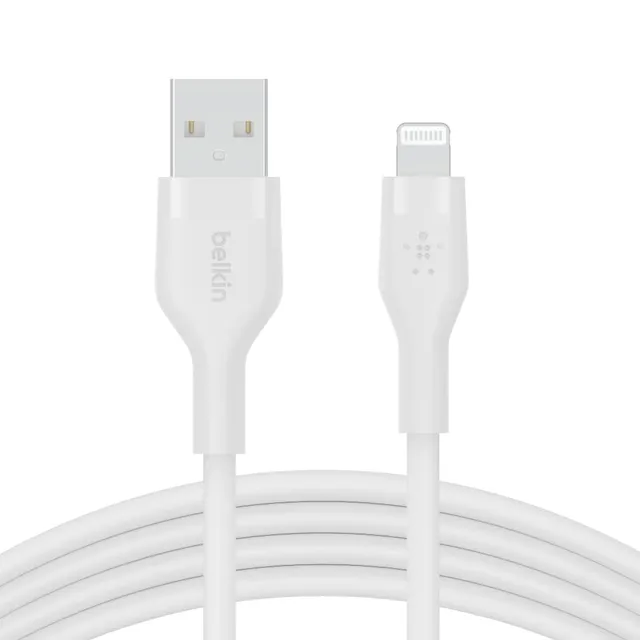 belkin-boostcharge-flex-c-ble-usb-a-vers-lightning-silicone-1-m-blanc image 1