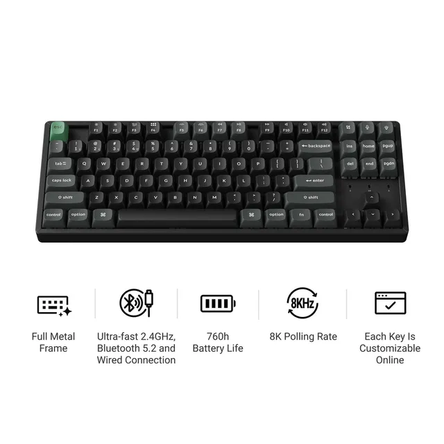 keychron-k8-ultra-8k-clavier-m-canique-custom-sans-fil-tkl-80-us-ansi image 1