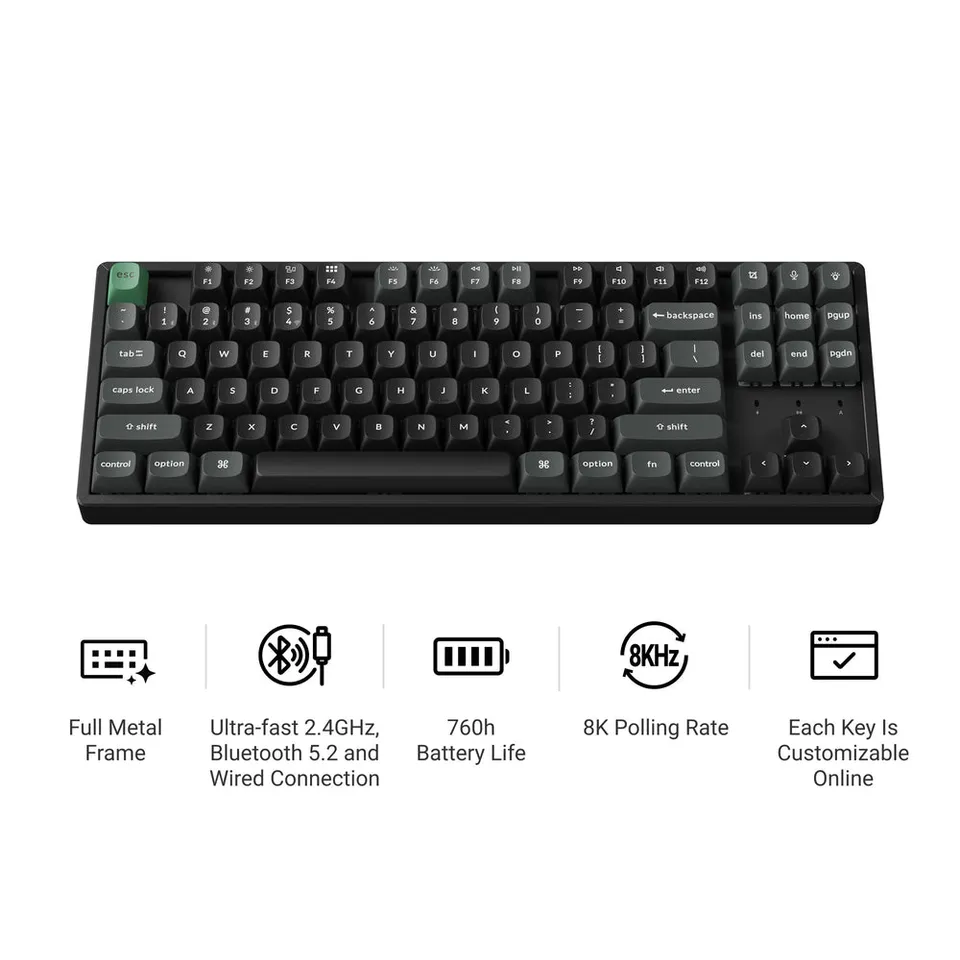 keychron-k8-ultra-8k-clavier-m-canique-custom-sans-fil-tkl-80-us-ansi image 1