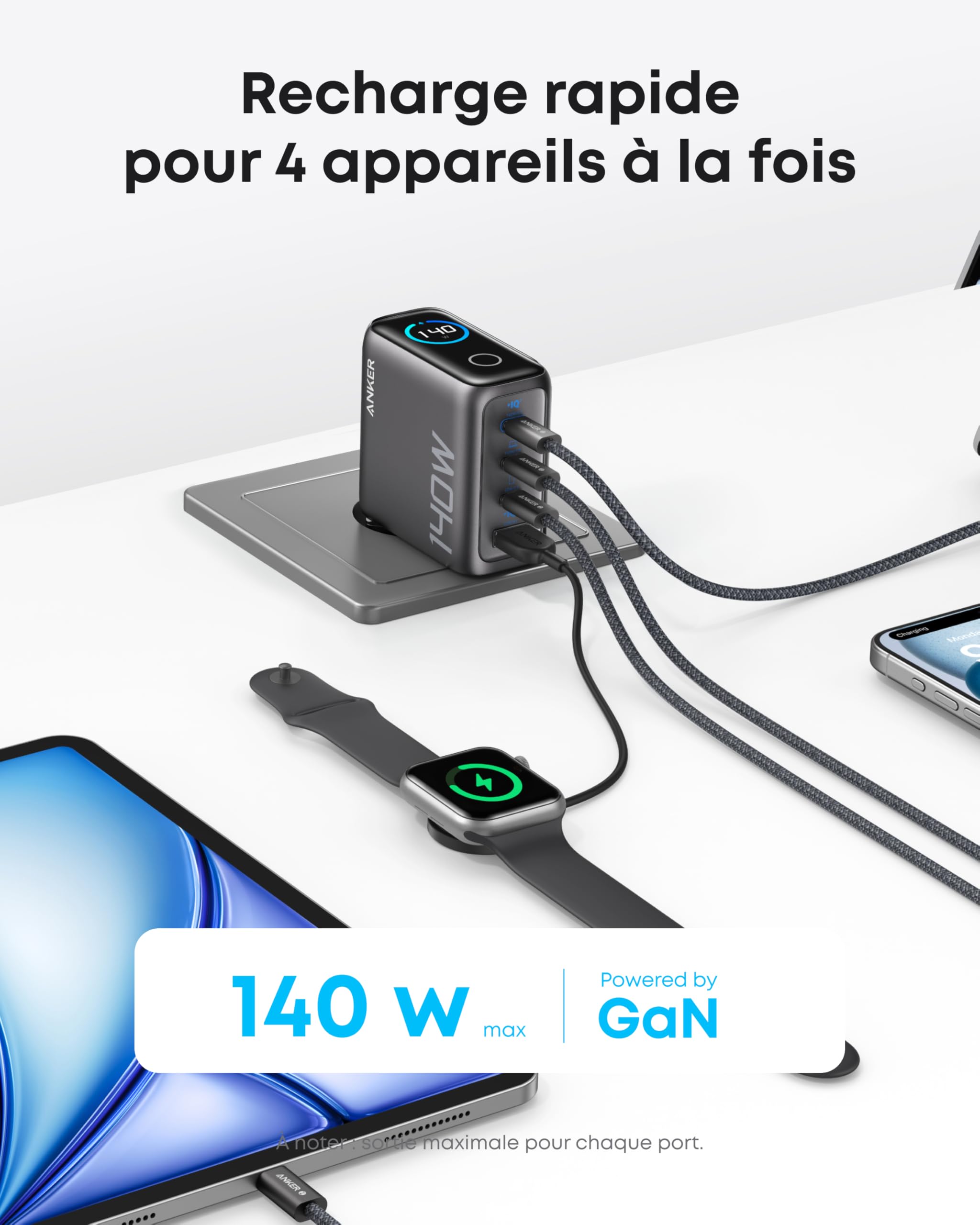 anker-batterie-externe-25000-mah-165w-chargeur-usb-c-140w-4-ports-gan-pack image 5