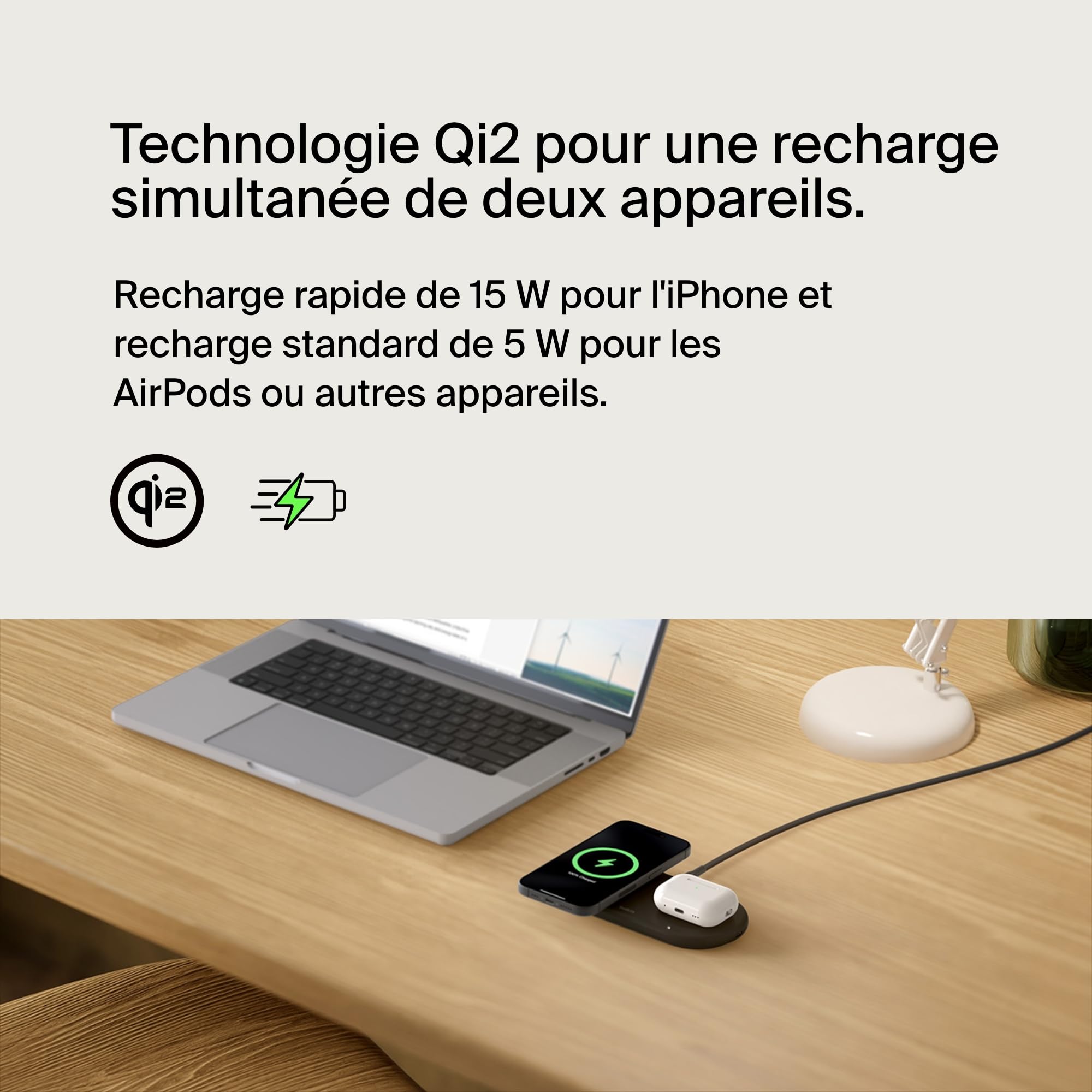 belkin-boostcharge-pro-station-de-recharge-2-en-1-qi2-15w-magsafe-usb-c-noir image 2