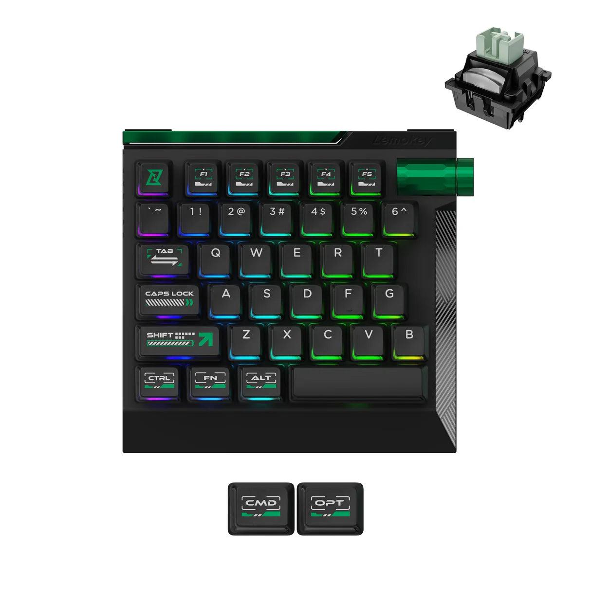lemokey-l0-he-clavier-gaming-une-main-switch-magn-tique-lime image 7