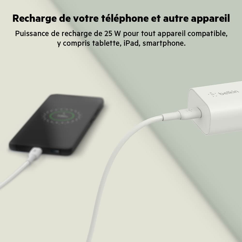 belkin-boostcharge-chargeur-secteur-usb-c-25w-pps-power-delivery image 4