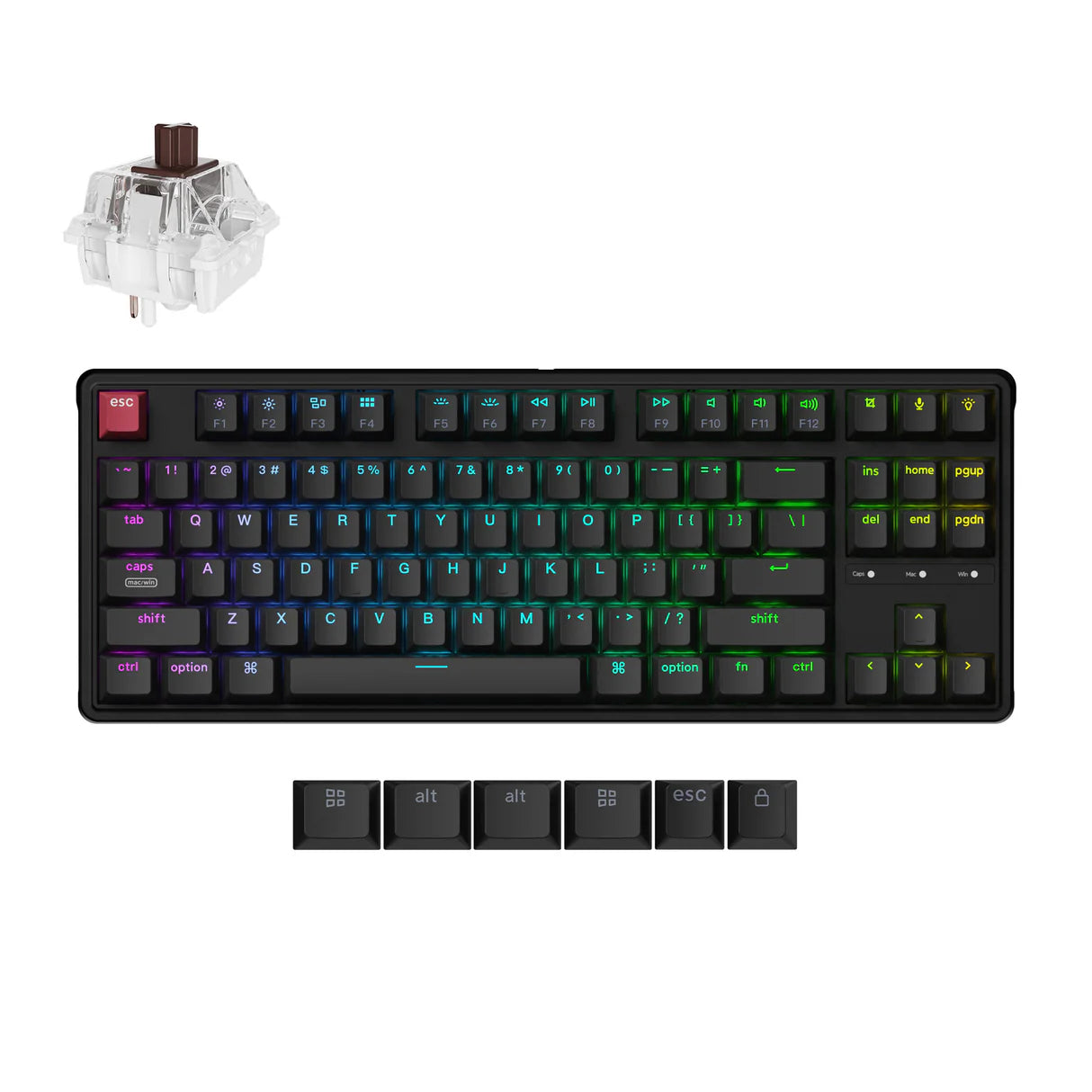 keychron-c3-pro-8k-qmk-clavier-m-canique-filaire-tkl-80-us-ansi image 6