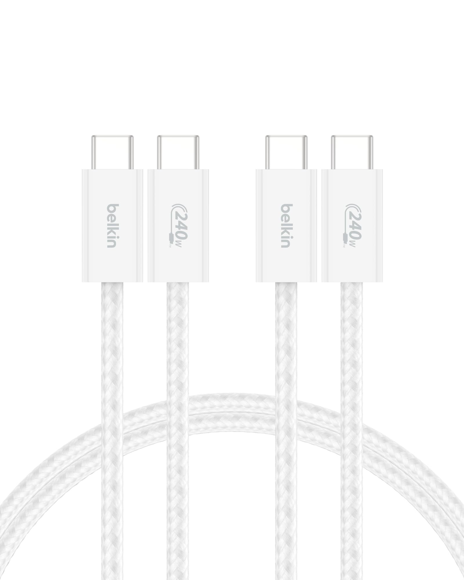 belkin-boostcharge-pack-de-2-c-bles-usb-c-vers-usb-c-tress-s-1-5-m-240w-blanc image 1