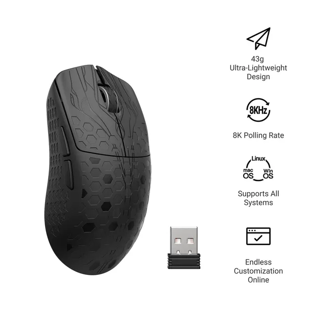 keychron-g5-souris-gamer-sans-fil-ultra-l-g-re-43g-8k-pixart-3950 image 1