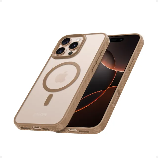 anker-coque-magn-tique-mate-textur-e-pro-max-protection-militaire-fine-or-rose image 1