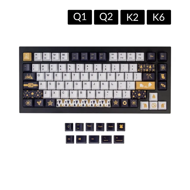 keychron-set-de-capuchons-oem-pbt-dye-sub-christmas-gift image 1