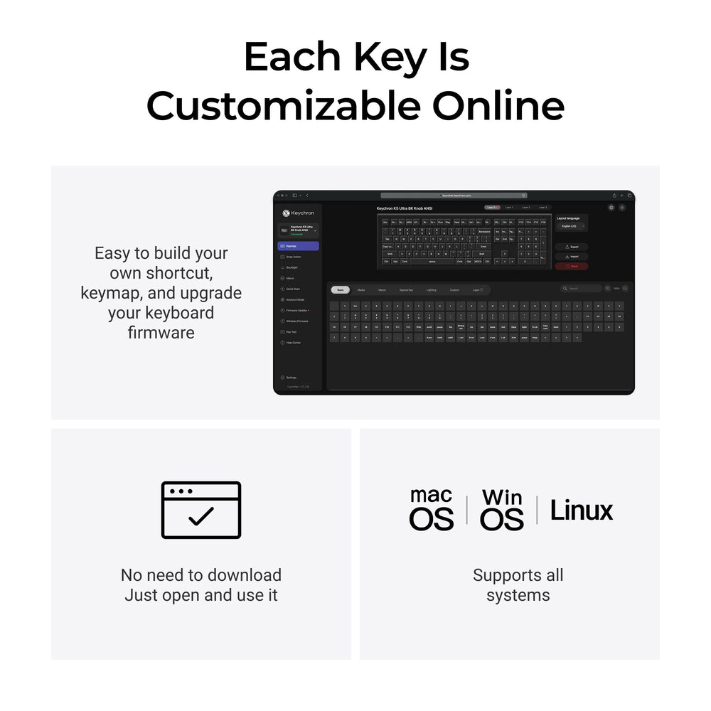 keychron-k5-ultra-8k-clavier-m-canique-sans-fil-slim-full-size-100-us-ansi image 8