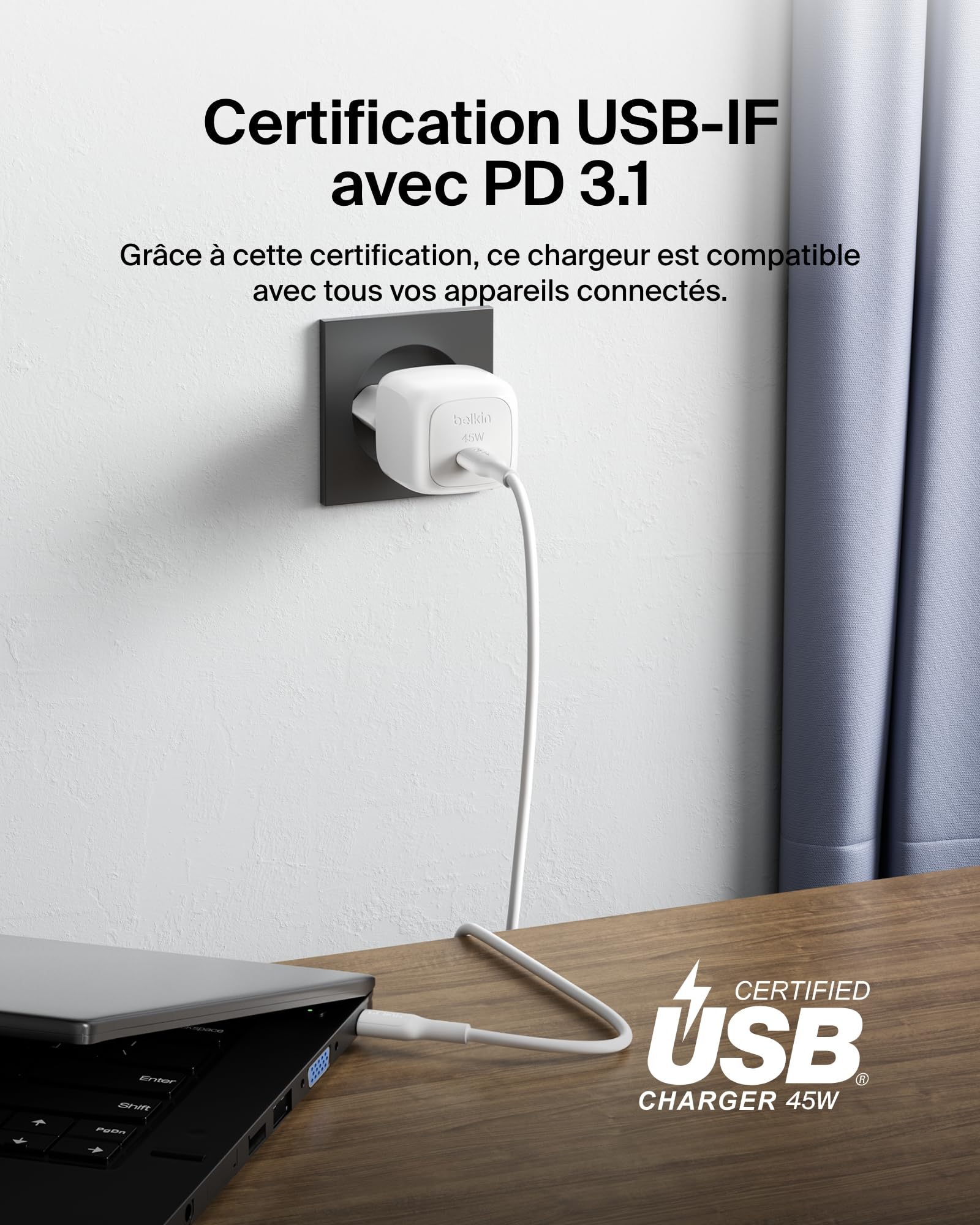 belkin-boostcharge-chargeur-secteur-compact-usb-c-pd-45w-blanc image 5