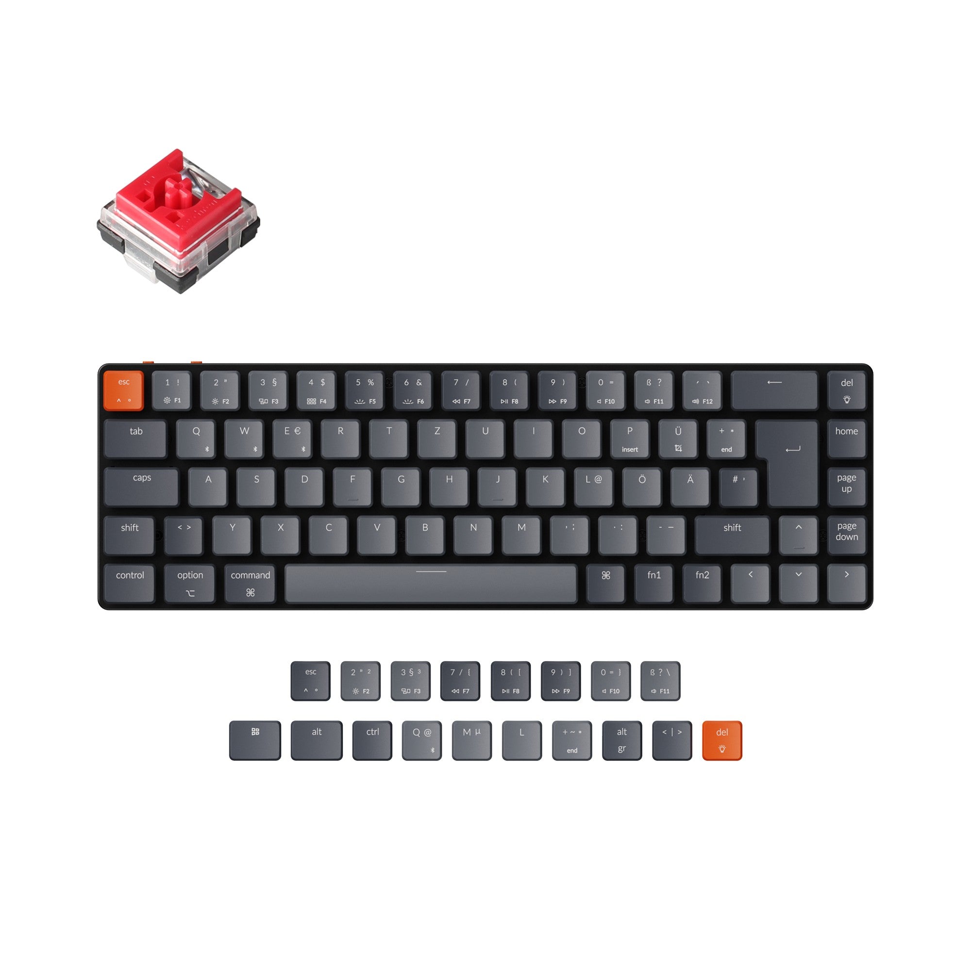 keychron-k7-clavier-m-canique-sans-fil-ultra-fin-65-allemand-iso-de image 7