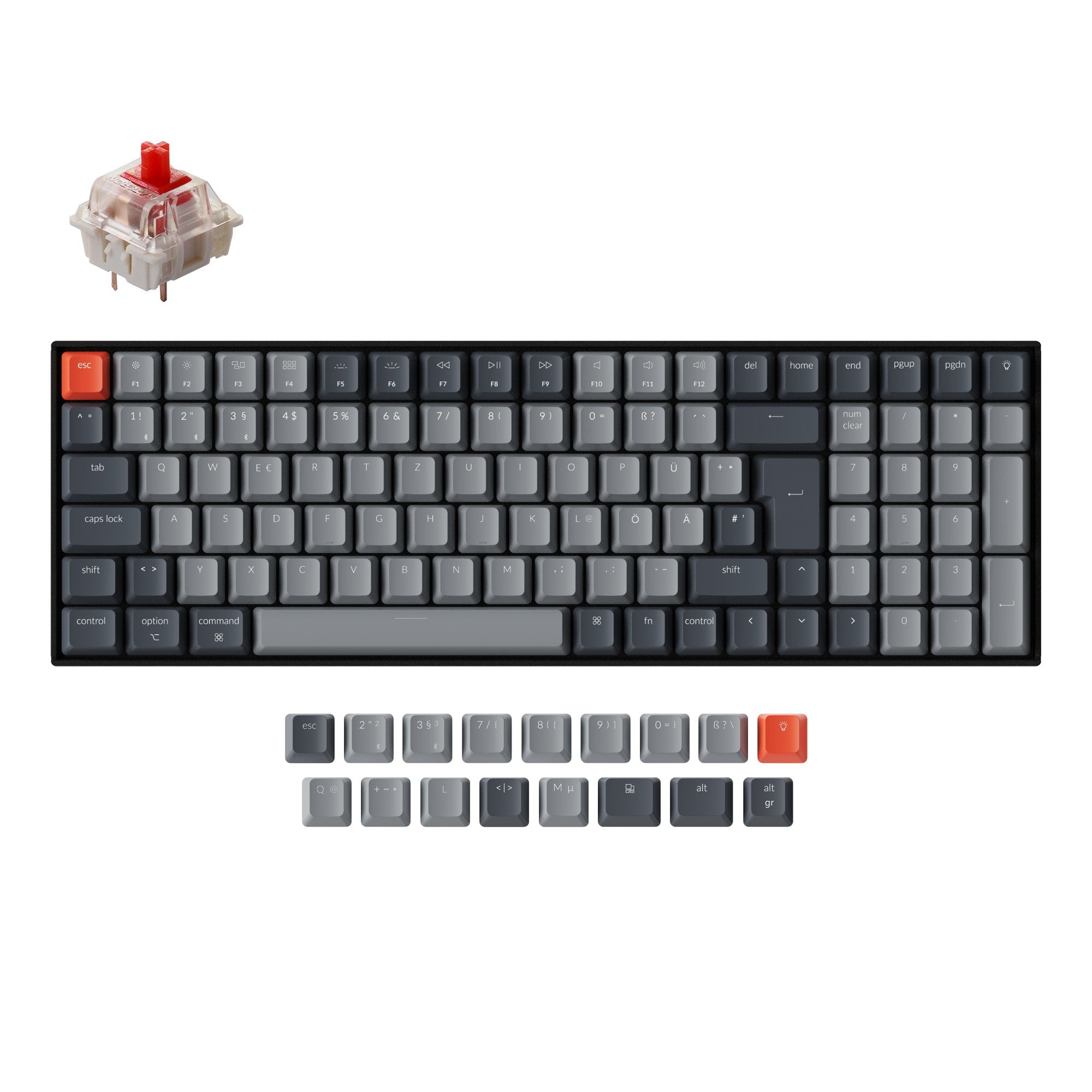 keychron-k4-version-2-clavier-m-canique-sans-fil-96-layout-allemand-iso-de-qwert image 4