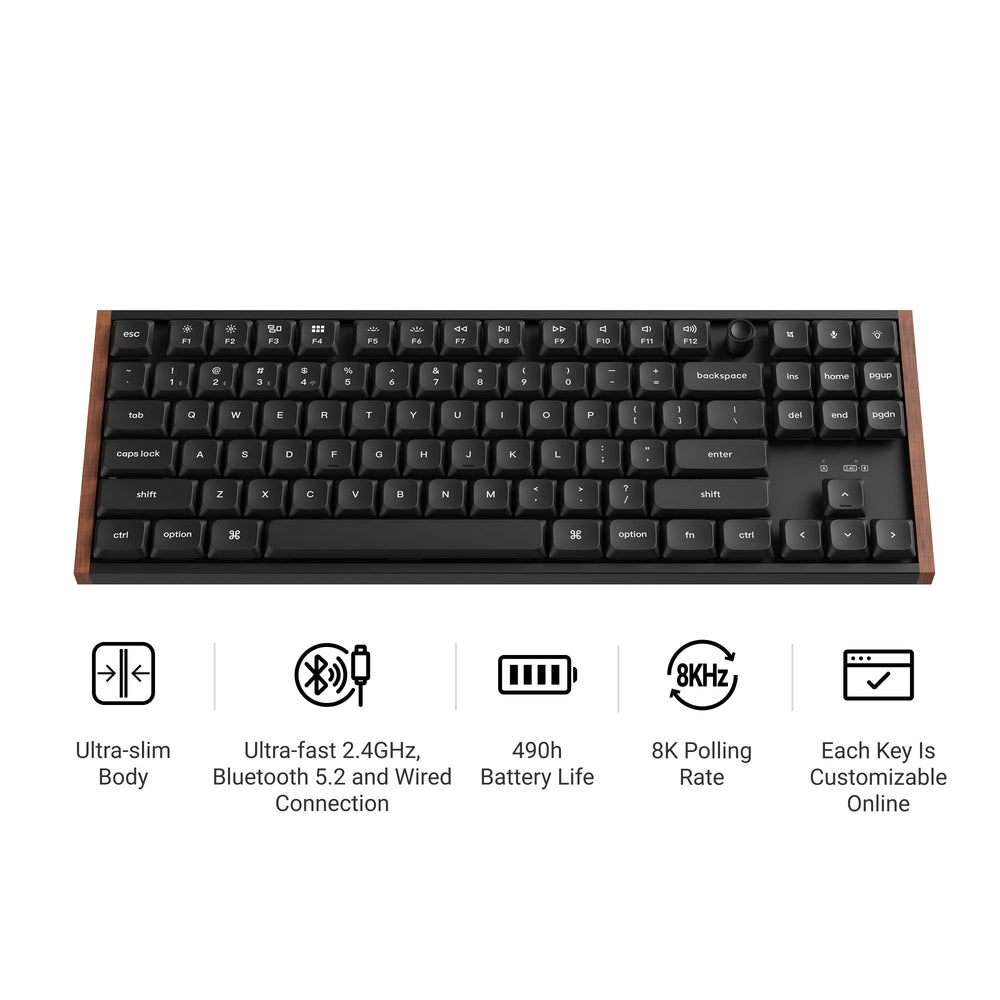 keychron-k1-ultra-8k-clavier-m-canique-low-profile-tkl-80-sans-fil-ansi-us image 1