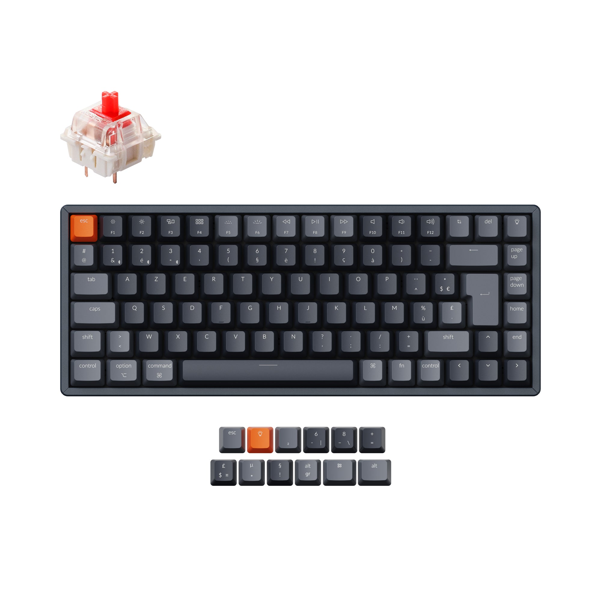 keychron-k2-version-2-clavier-m-canique-sans-fil-azerty-france-iso-fr-75 image 3