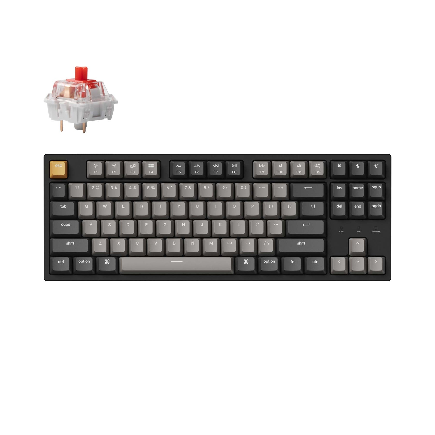 keychron-c1-pro-qmk-via-clavier-m-canique-filaire-us-ansi image 1