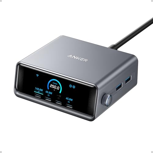 anker-prime-chargeur-usb-c-250w-6-ports-gan-cran-lcd image 7