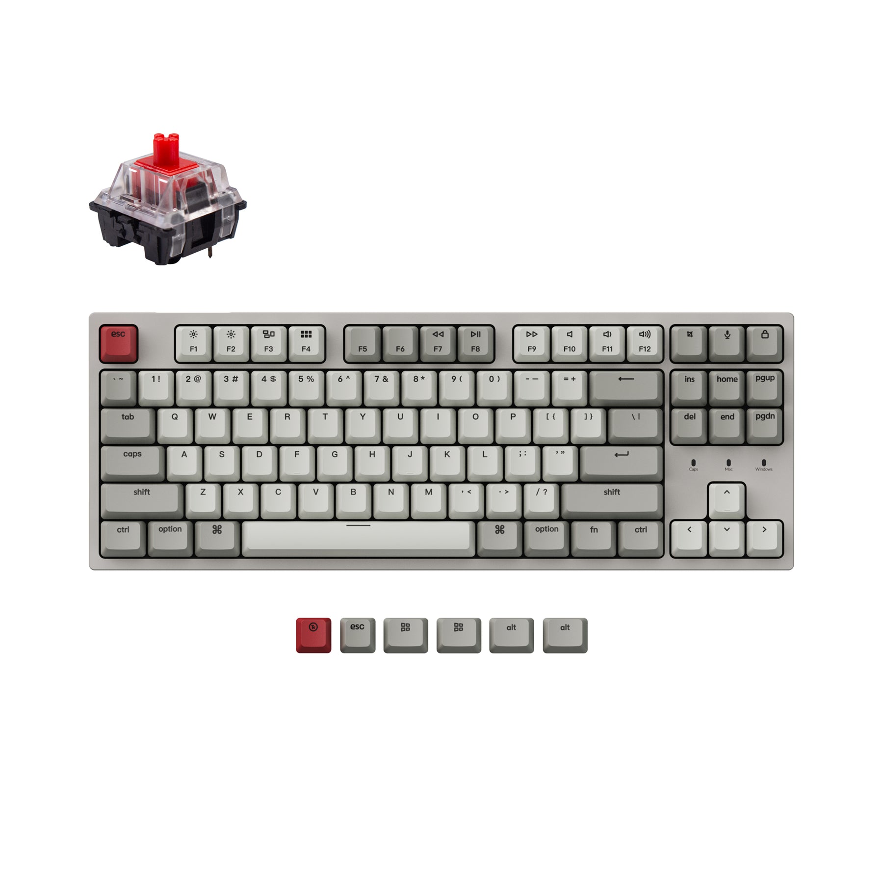 keychron-c1-clavier-m-canique-filaire-tenkeyless-ansi-us image 7