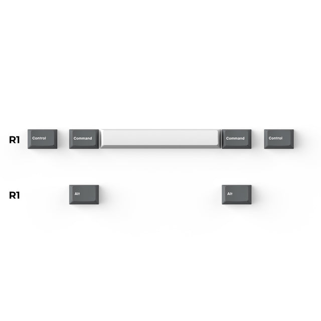 keychron-cherry-profile-double-shot-pbt-full-set-keycaps-gris-blanc-bleu image 5