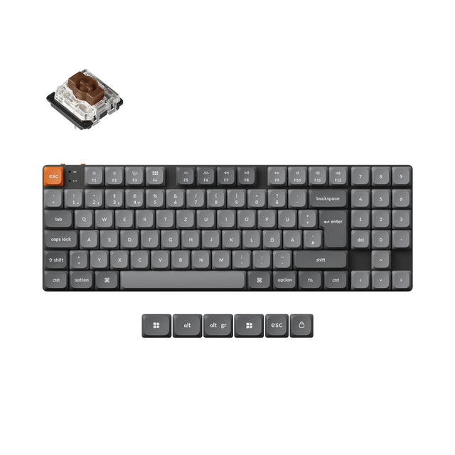 keychron-k13-max-qmk-clavier-m-canique-low-profile-sans-fil-80-numpad-iso image 4
