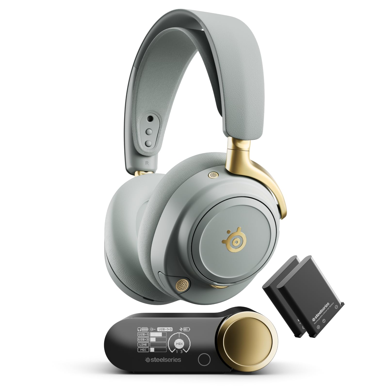 steelseries-arctis-nova-elite-sage-gold-casque-gaming-sans-fil image 1