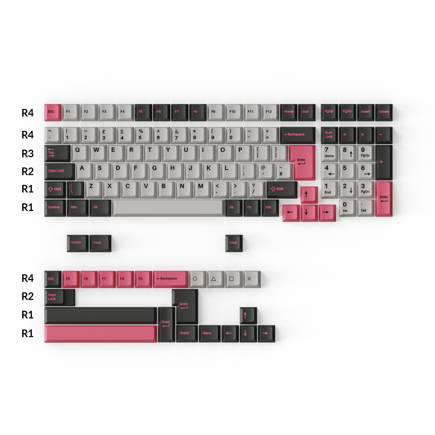 keychron-cherry-profile-double-shot-pbt-full-set-keycaps-dolch-pink image 5