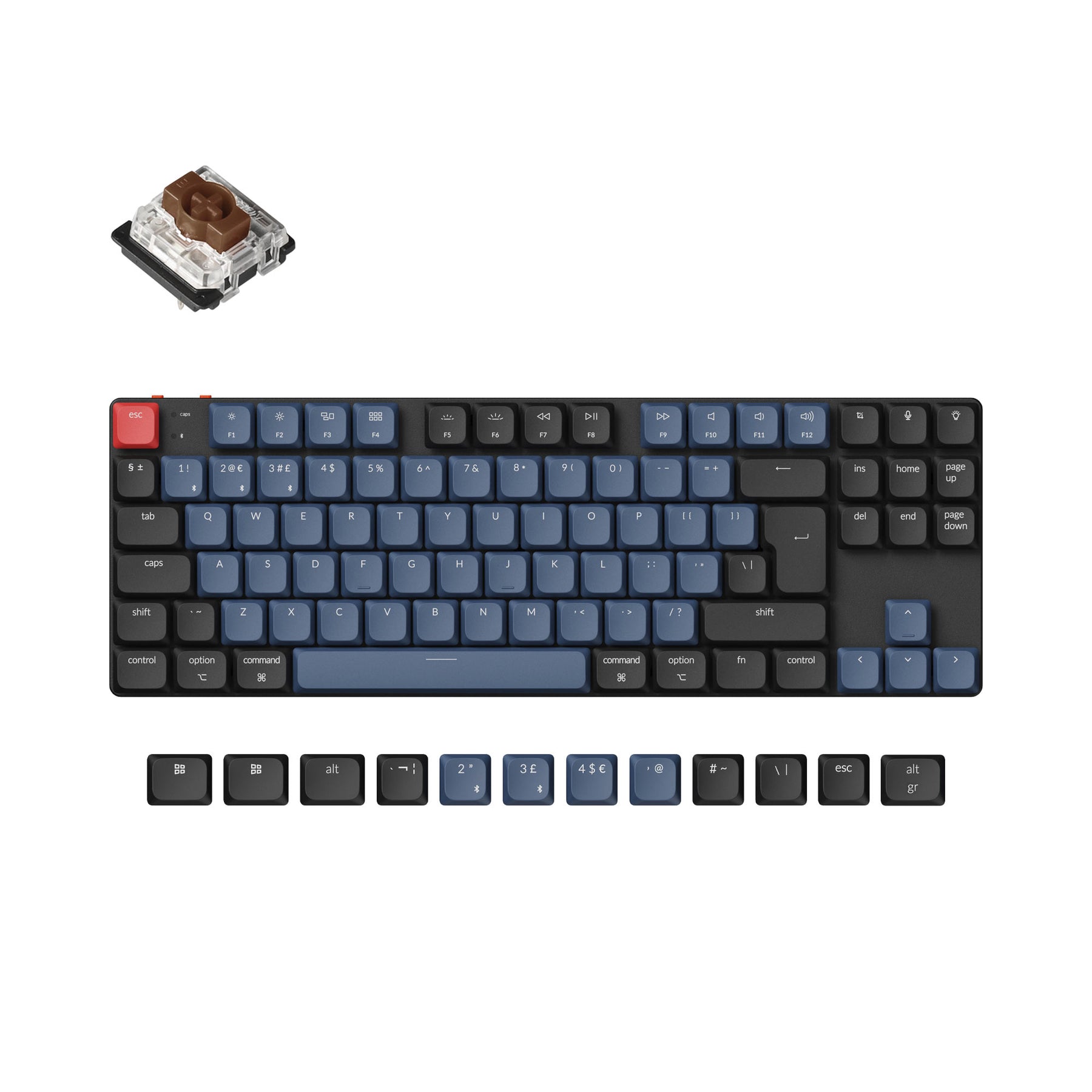 clavier-m-canique-sans-fil-ultra-fin-keychron-k1-pro-qmk-via-iso-80-tkl image 4