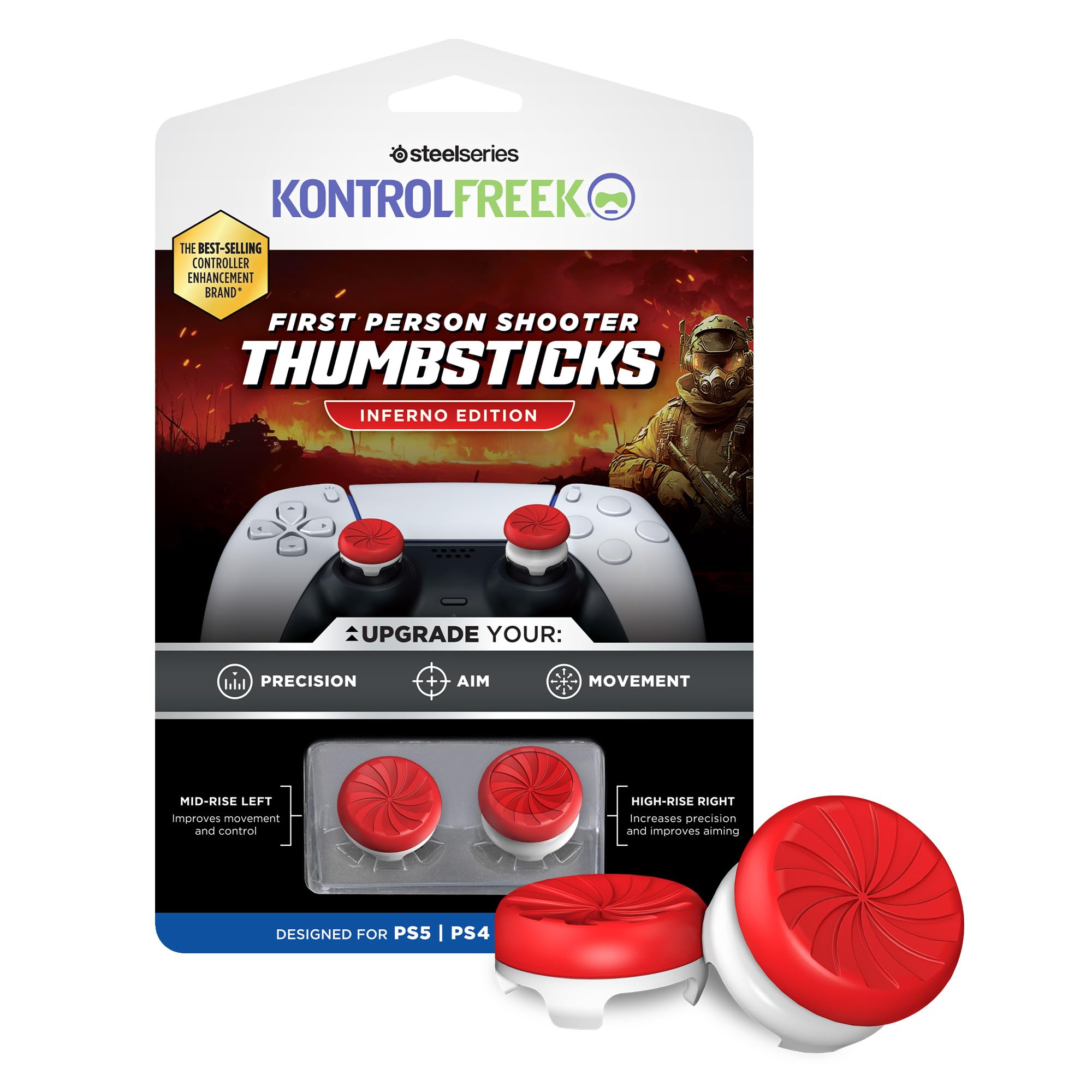 kontrolfreek-fps-freek-inferno-grips-manette-ps5-ps4-rouge image 1